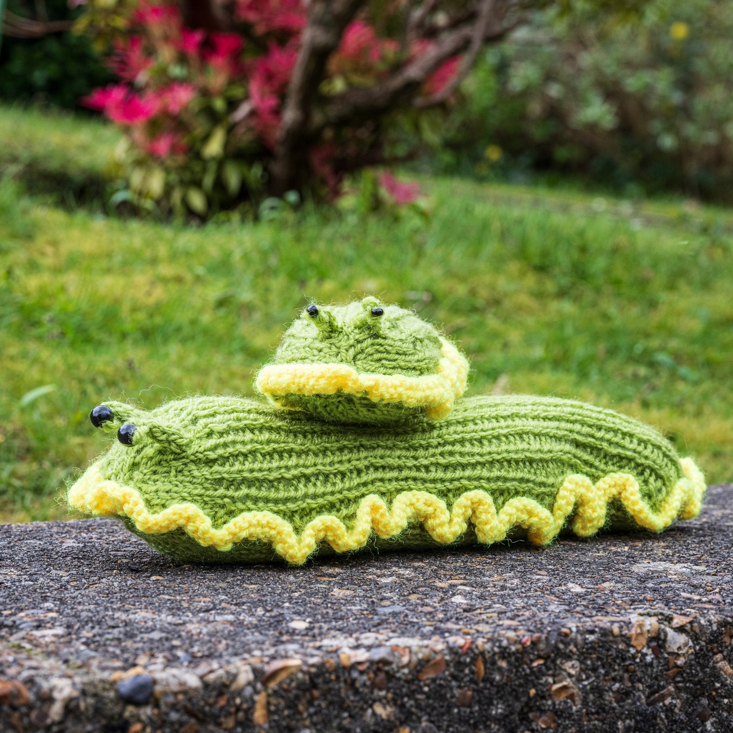 Hand knitted slug - garden lovers gift