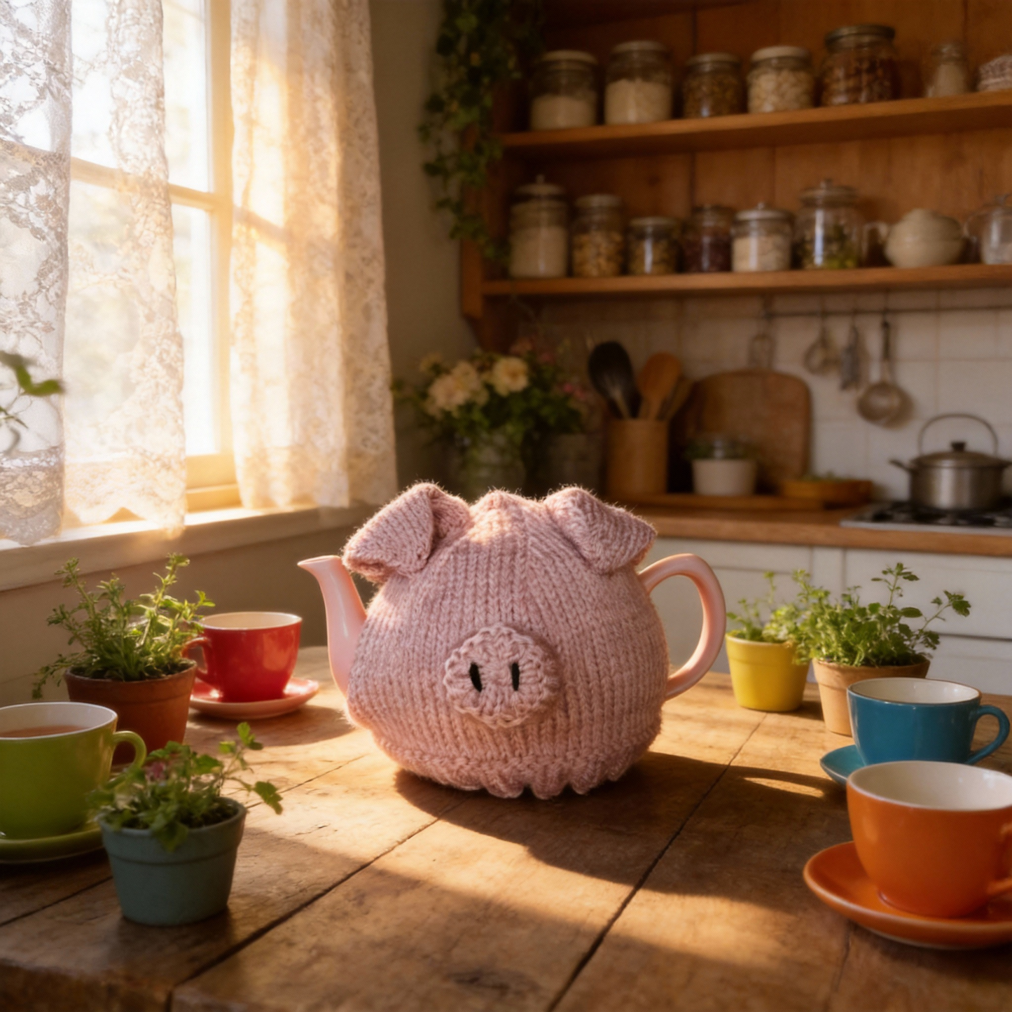 Percy The Pig Tea Cosy - Happy To Help