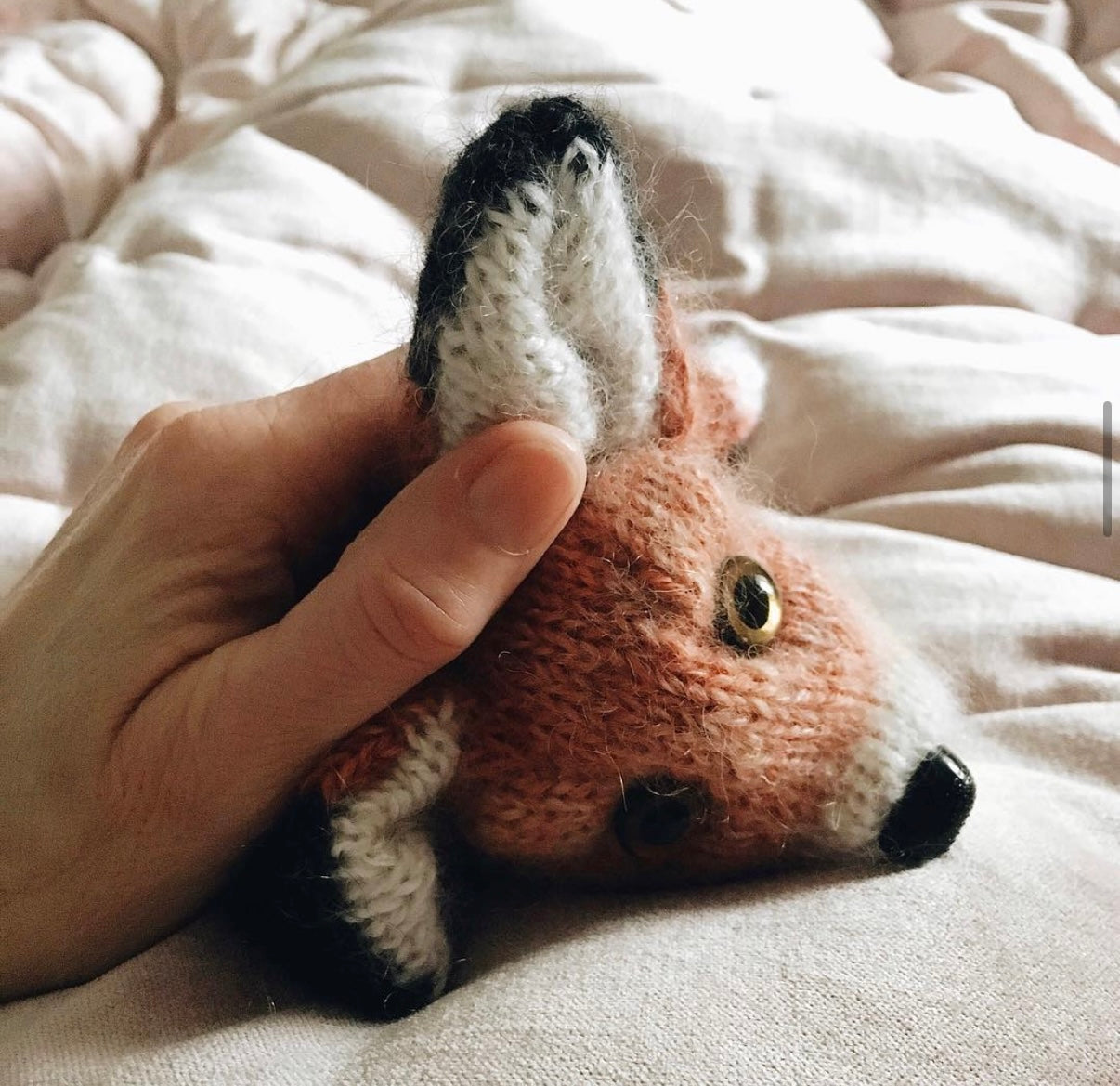 Fox Cub - Hand knitted in silk and mohair yarn
