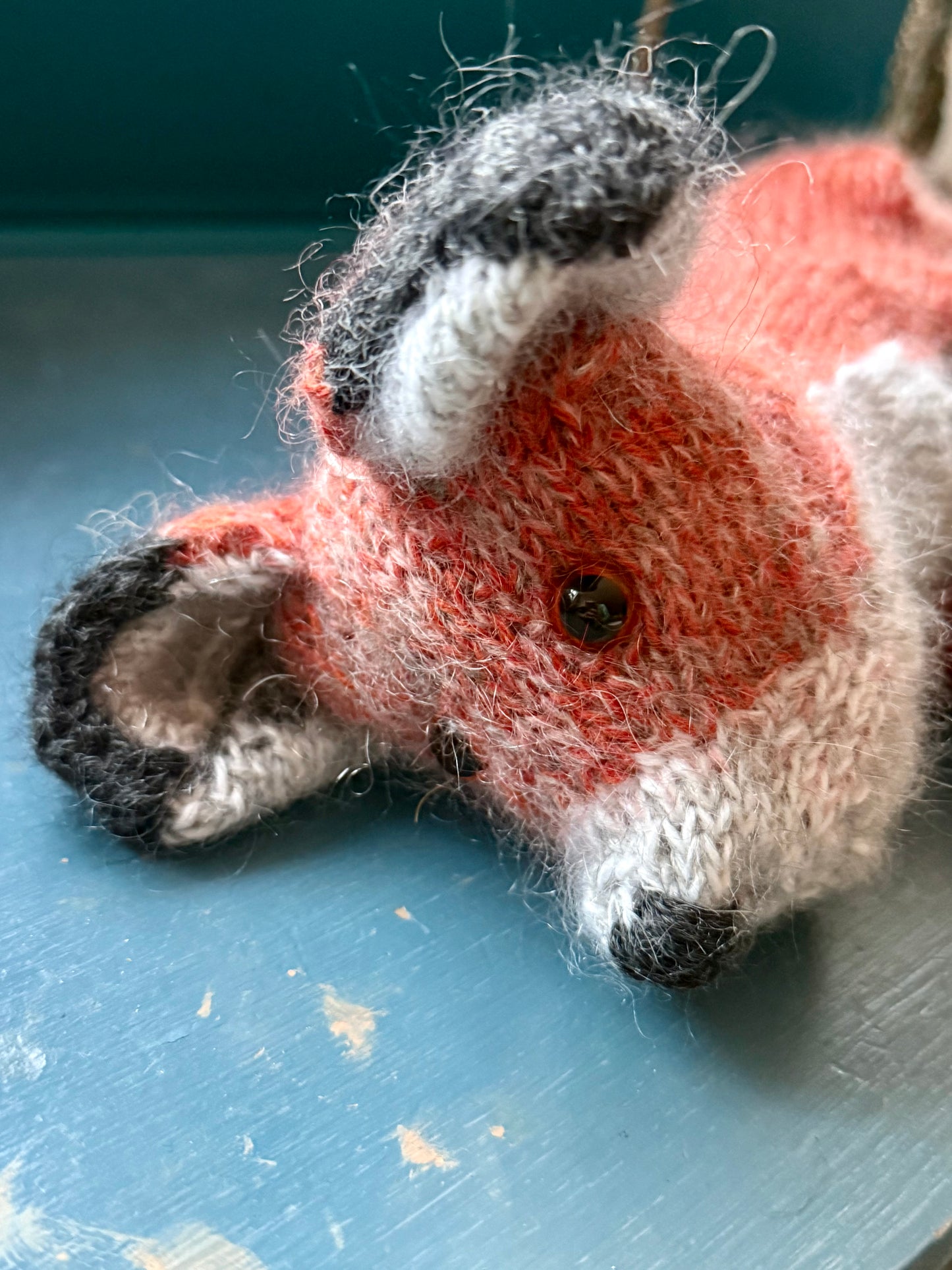 Fox Cub - Hand knitted in silk and mohair yarn