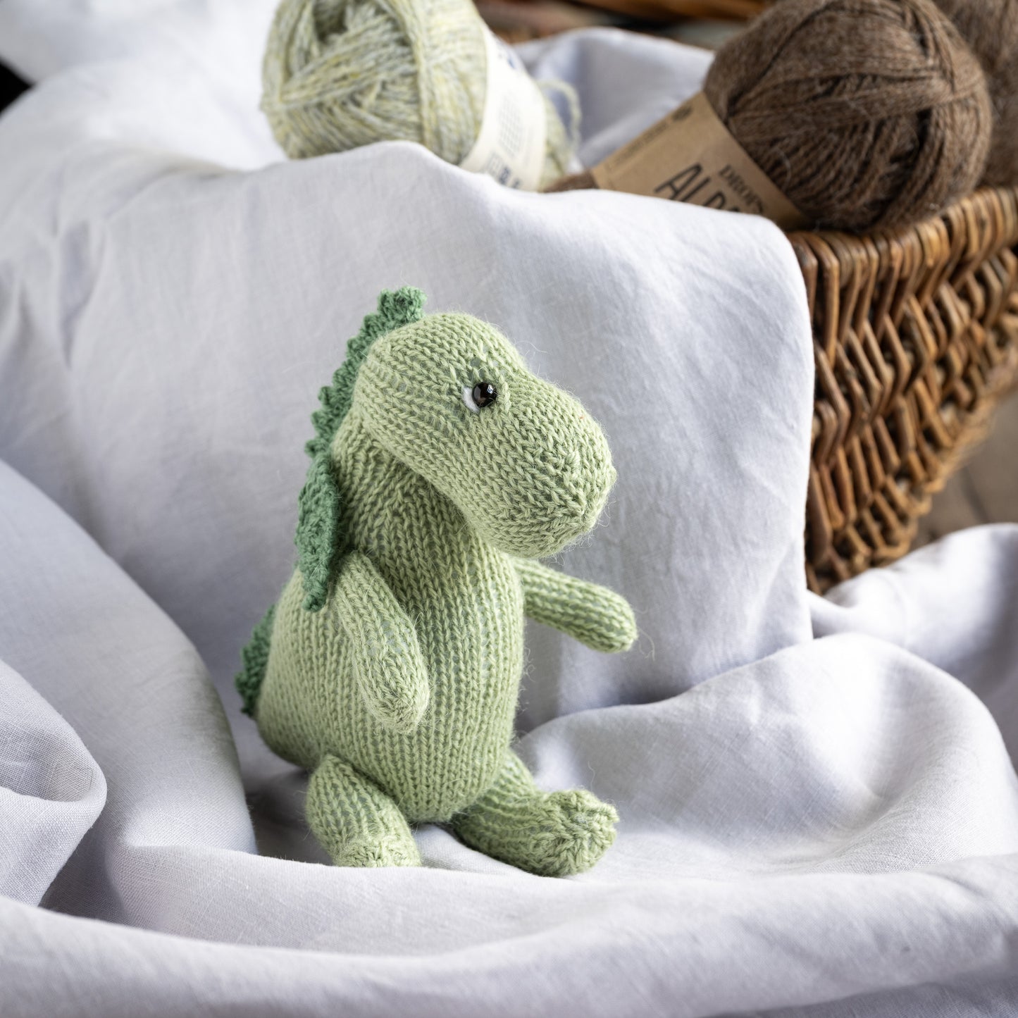 Hand-Knitted Alpaca Yarn Dragon Plush - Meet Puff, the Cutest Dragon You'll Ever See.