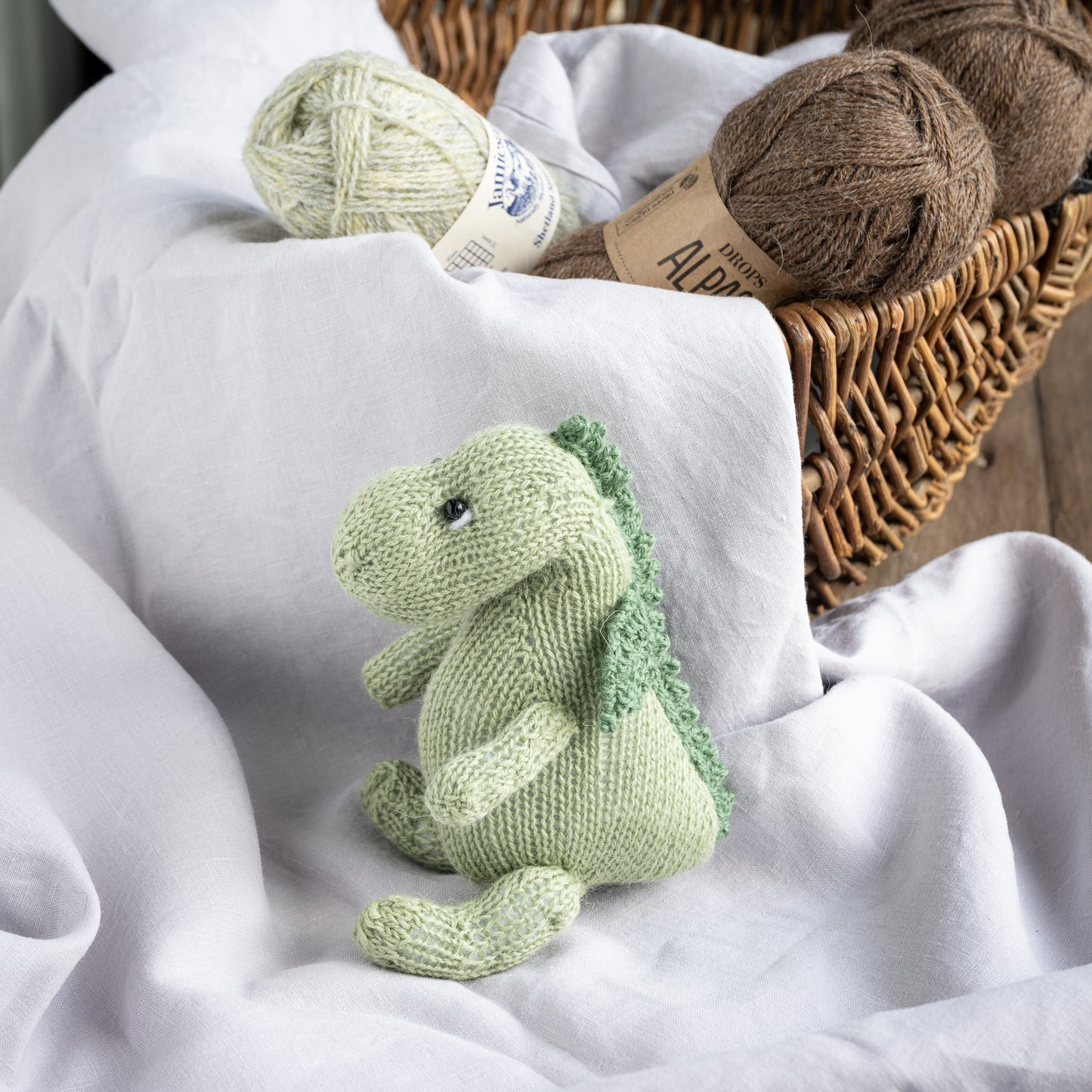 Hand-Knitted Alpaca Yarn Dragon Plush - Meet Puff, the Cutest Dragon You'll Ever See.