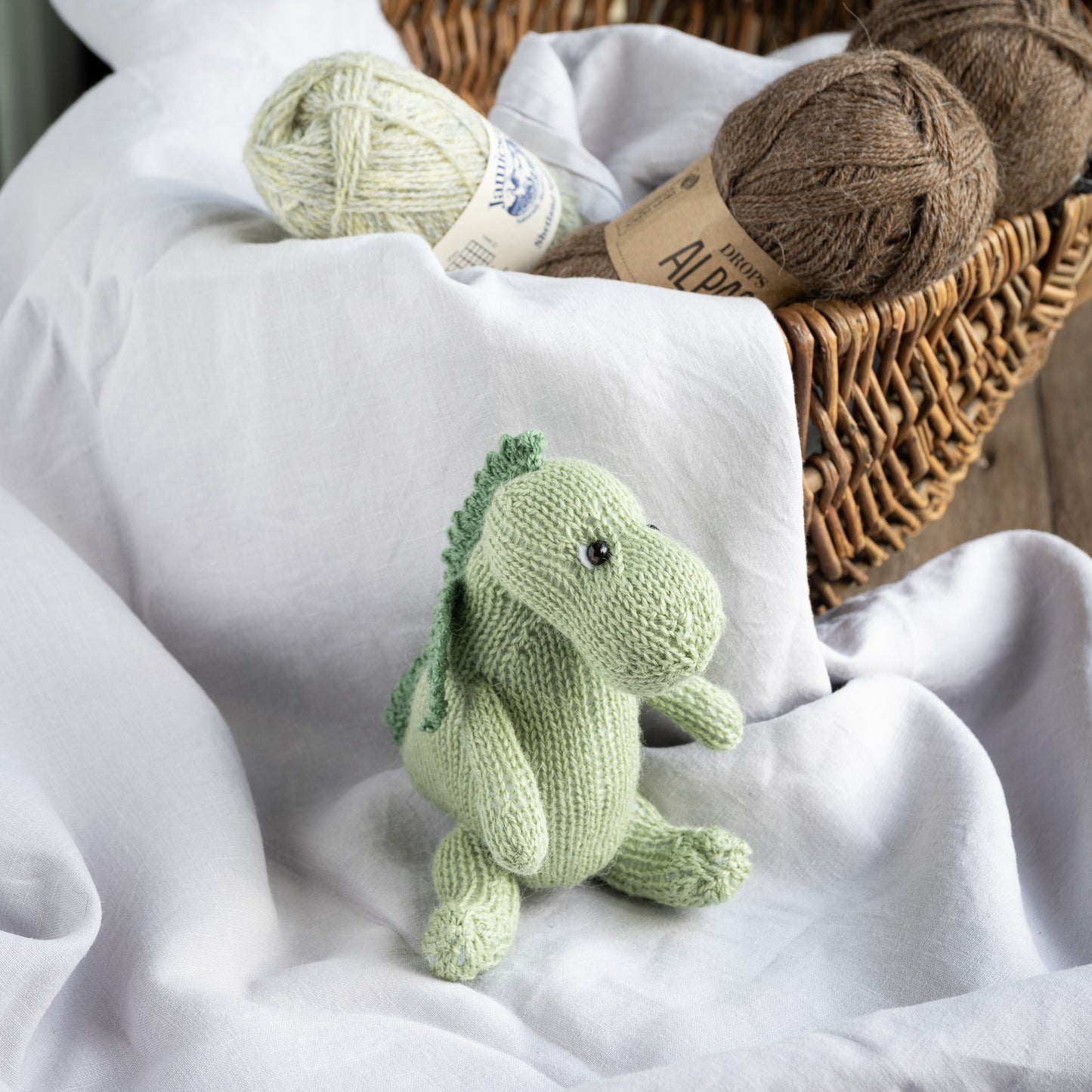 Hand-Knitted Alpaca Yarn Dragon Plush - Meet Puff, the Cutest Dragon You'll Ever See.