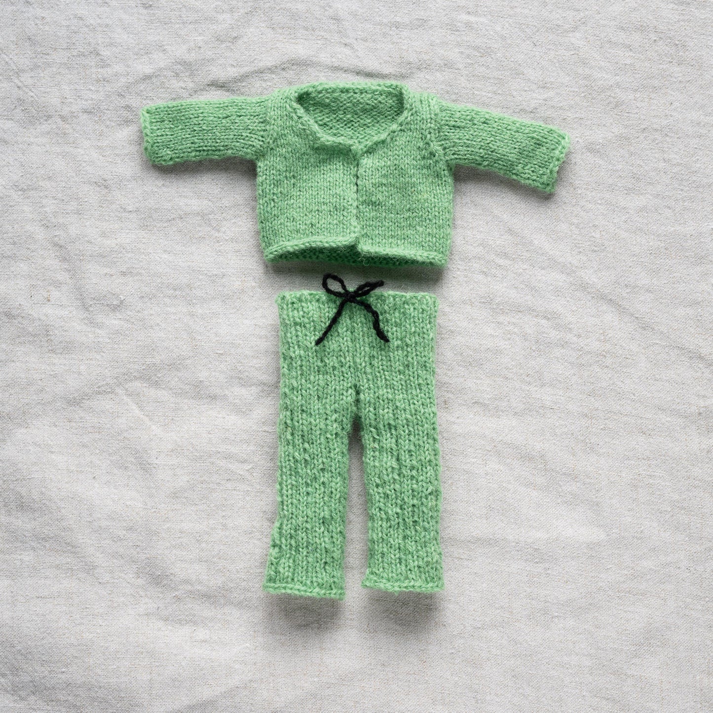 Frog and Toad book characters hand knitted at Ruperts House