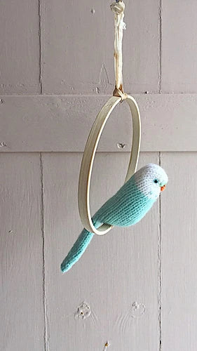 Budgie - hand knitted in Merino yarn