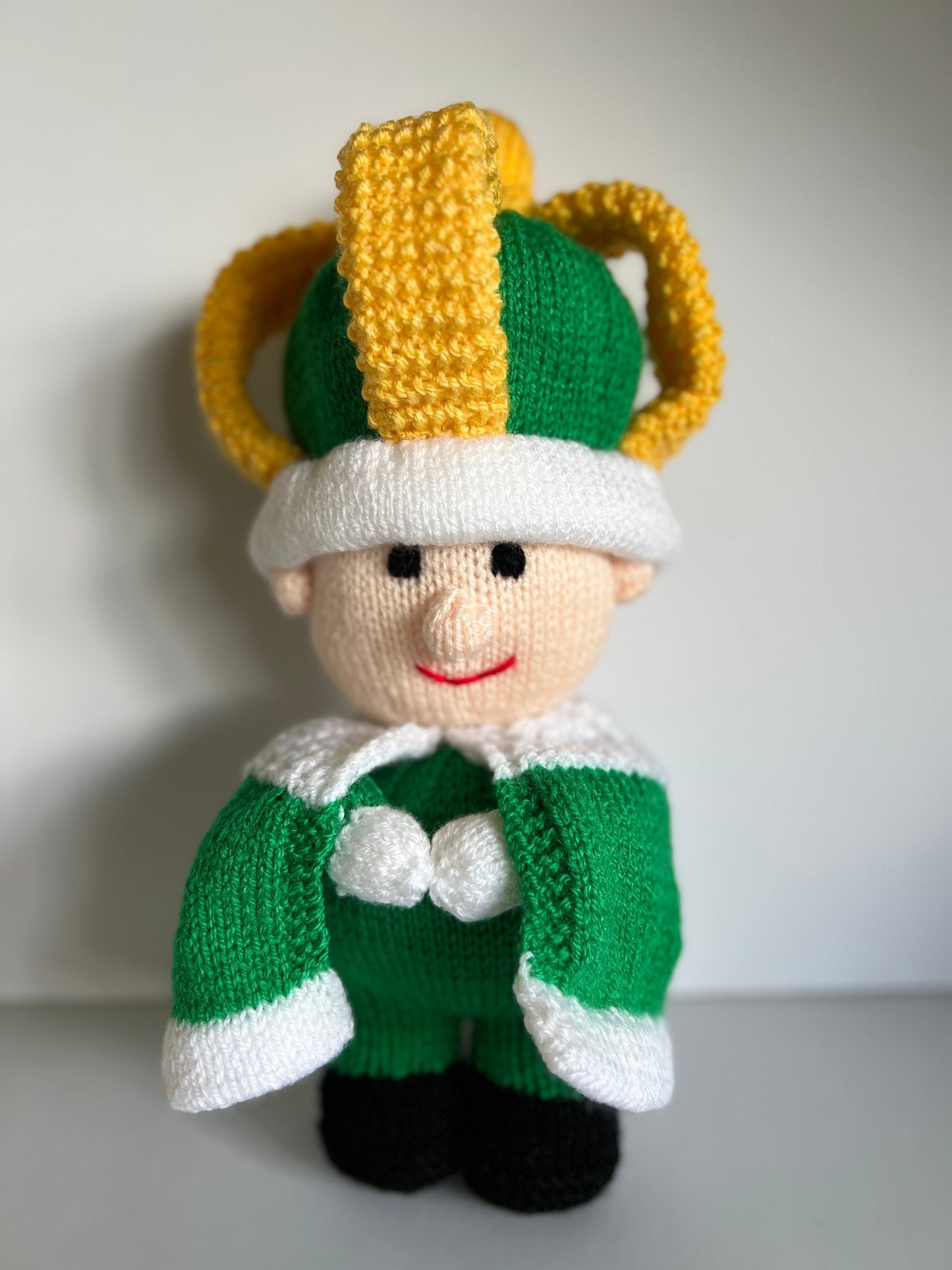 King Charles III hand knitted doll
