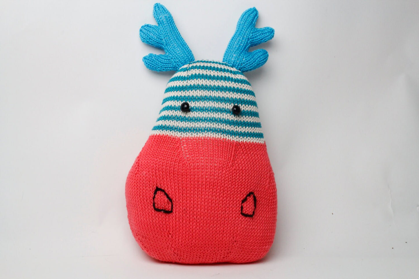 Marvellous Marvin the Moose - hand knitted cruelty free Moose head wall decor.