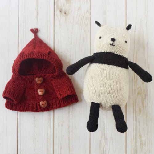 Panda by Barrett Wool Co - Hand knitted woollen panda bear
