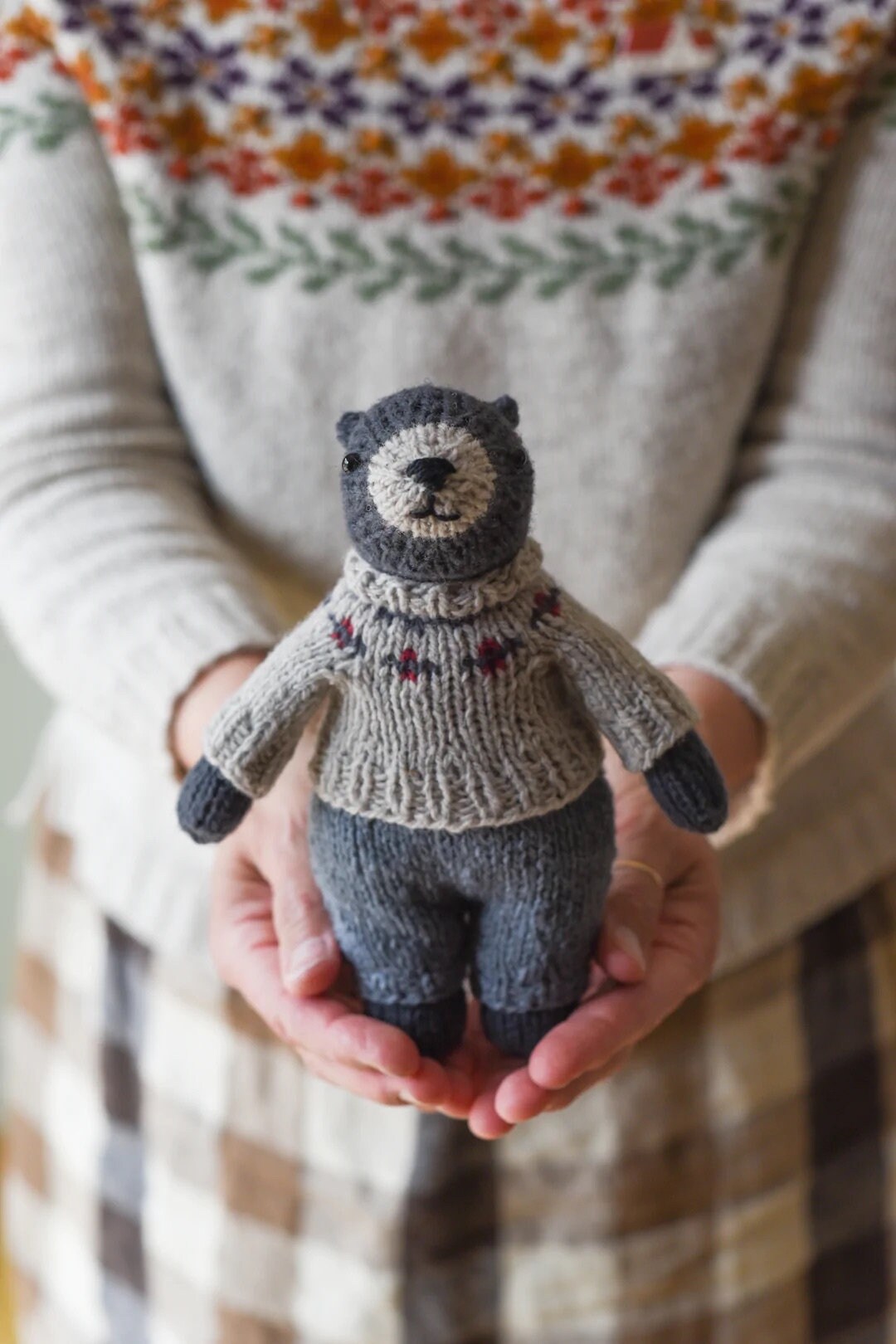 Good Bear by Barrett Wool - Hand knitted woollen bear toy