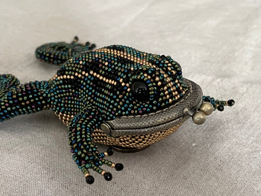 The Original Beaded Frog Coin Purse