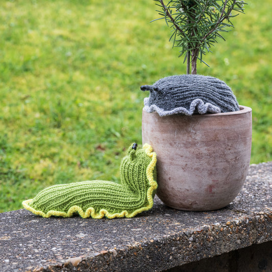 Hand-Knitted Slug Plush Toy - Adorable and Unique Gift for Slug Lovers