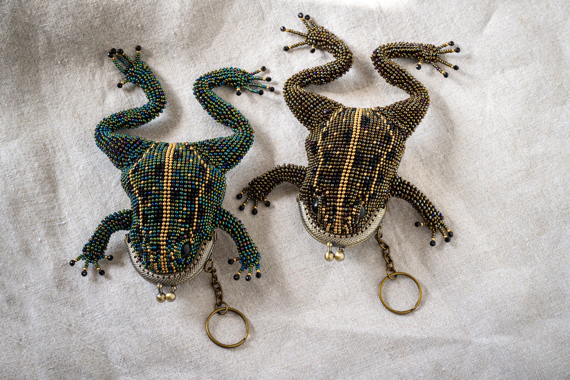 Beaded Frog Coin Purses