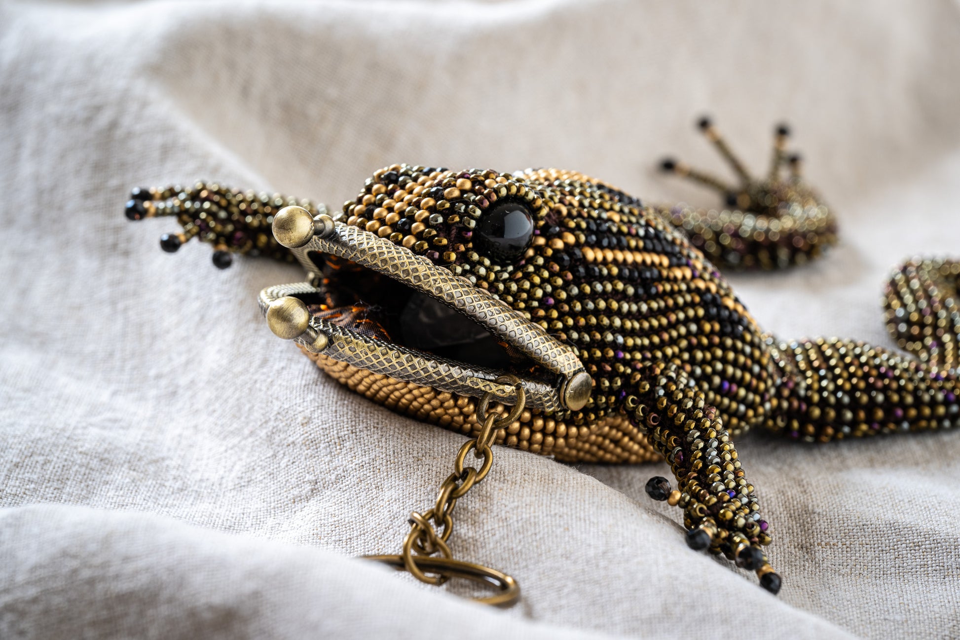 Beaded Frog Purse - Original Authenticated piece from Ruperts House