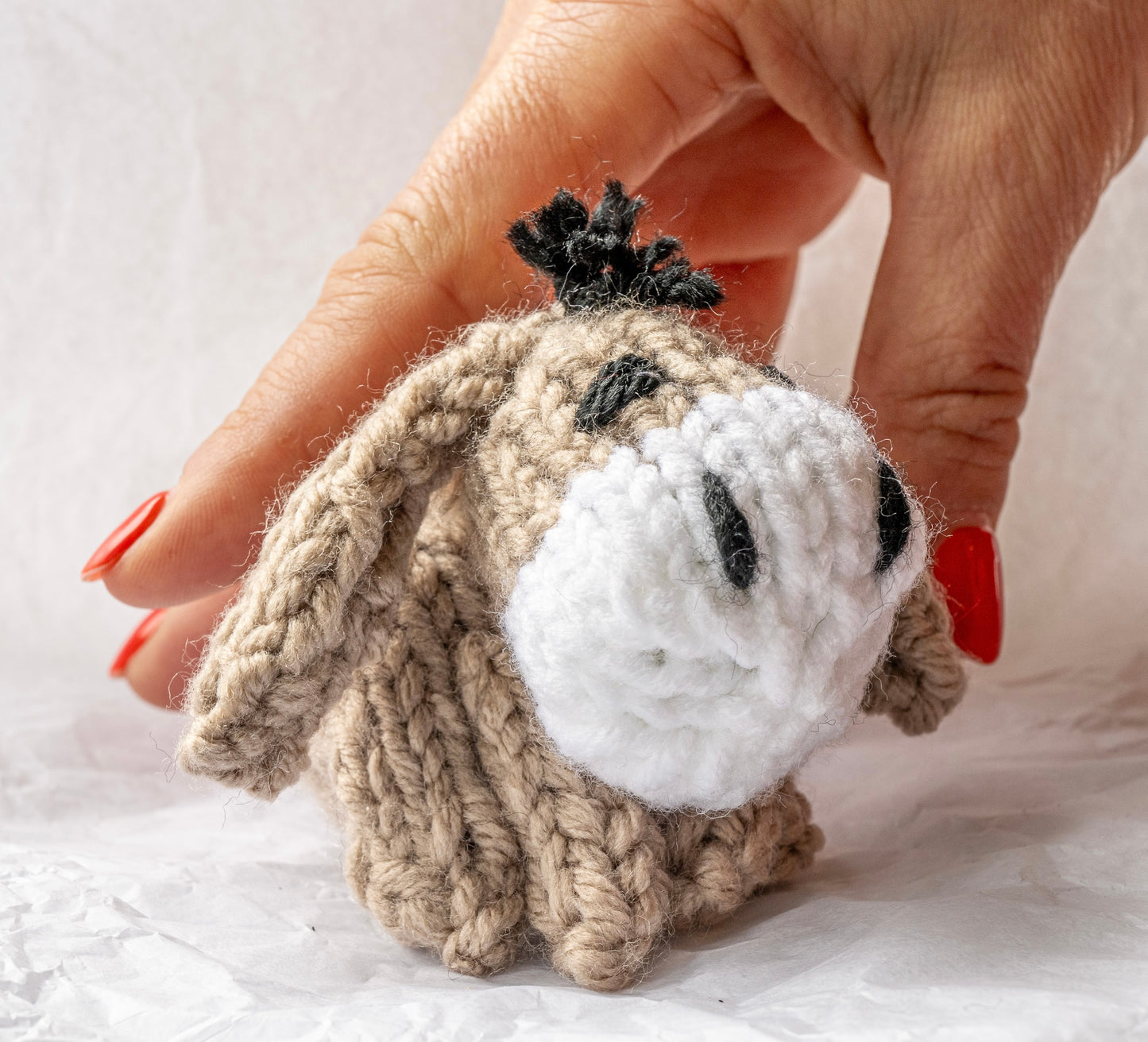 Dinkey Donkey - hand knitted pocket pals by Ruperts House