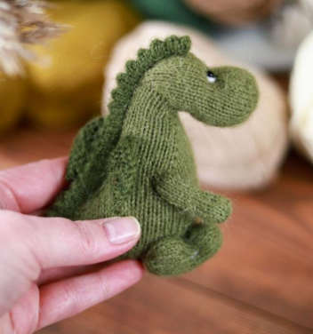 Hand-Knitted Alpaca Yarn Dragon Plush - Meet Puff, the Cutest Dragon You'll Ever See