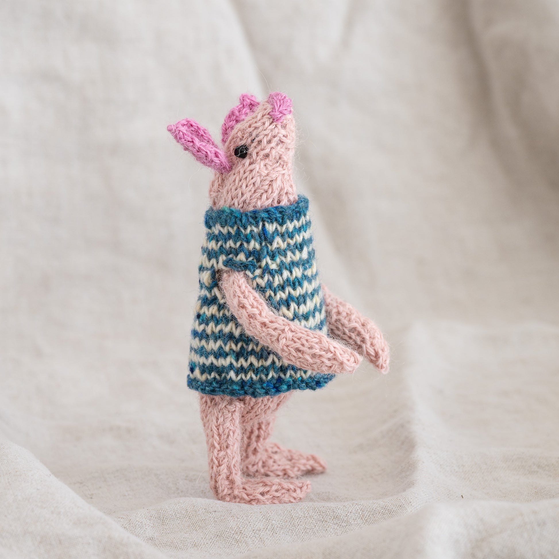 Ruperts House Adorable Hand-Knitted Piglet doll