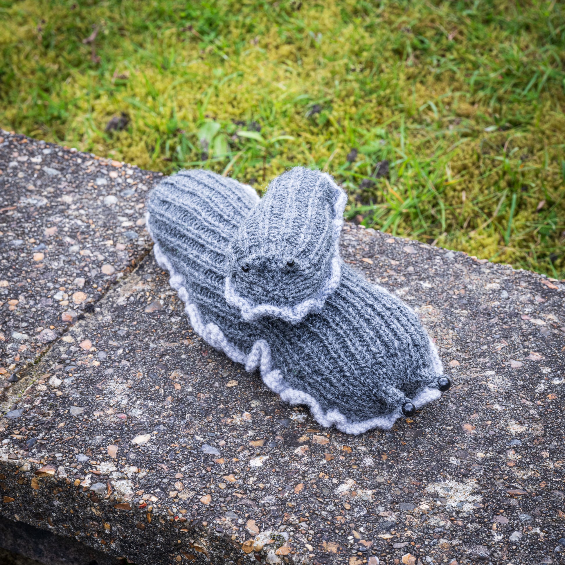 Hand knitted slug - garden lovers gift