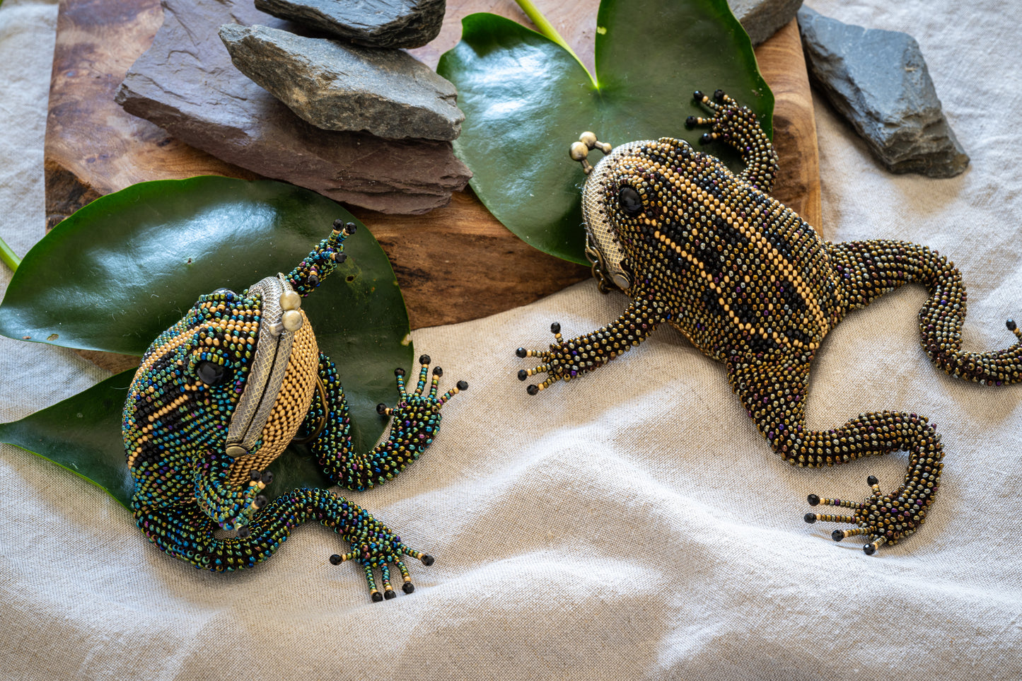 Handcrafted Beaded Frog Coin Purse - Exquisite, Unique, Heirloom-Quality
