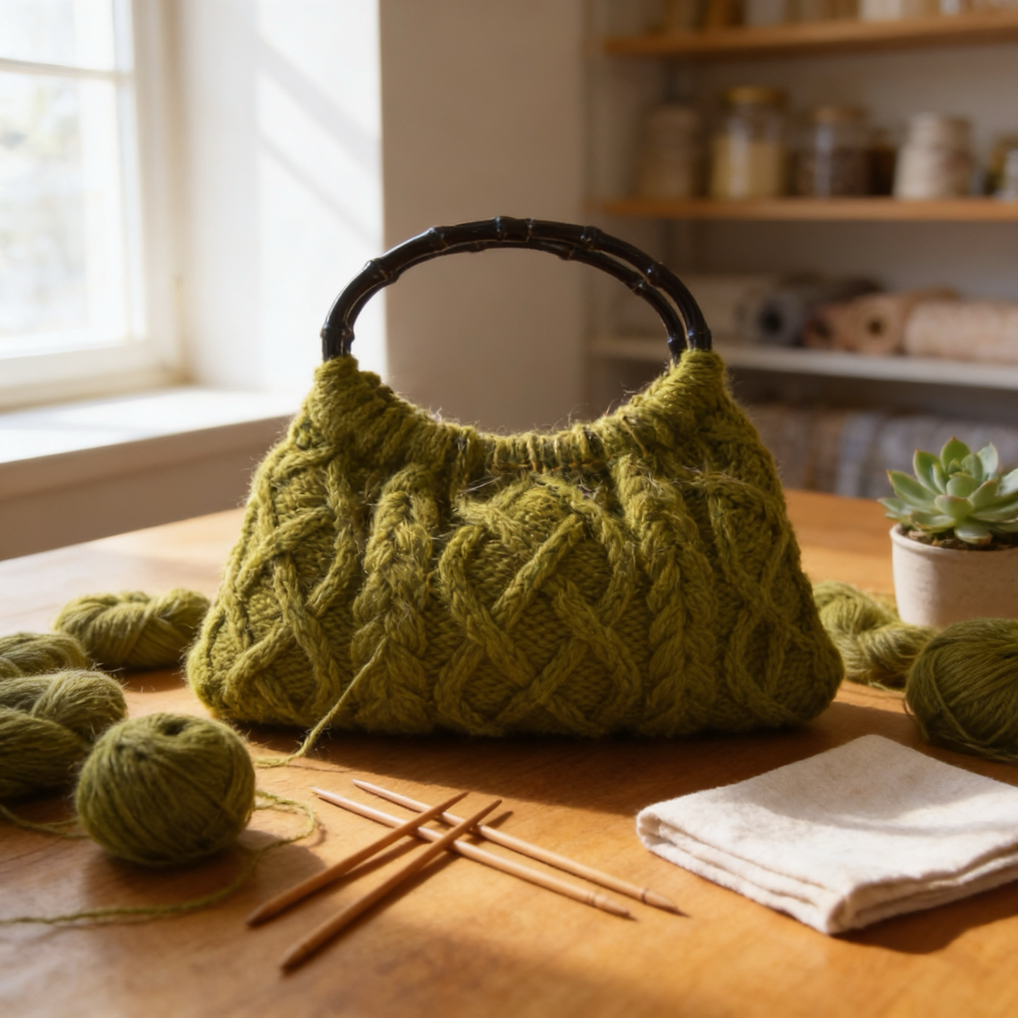 Cable Knit Handbag pattern