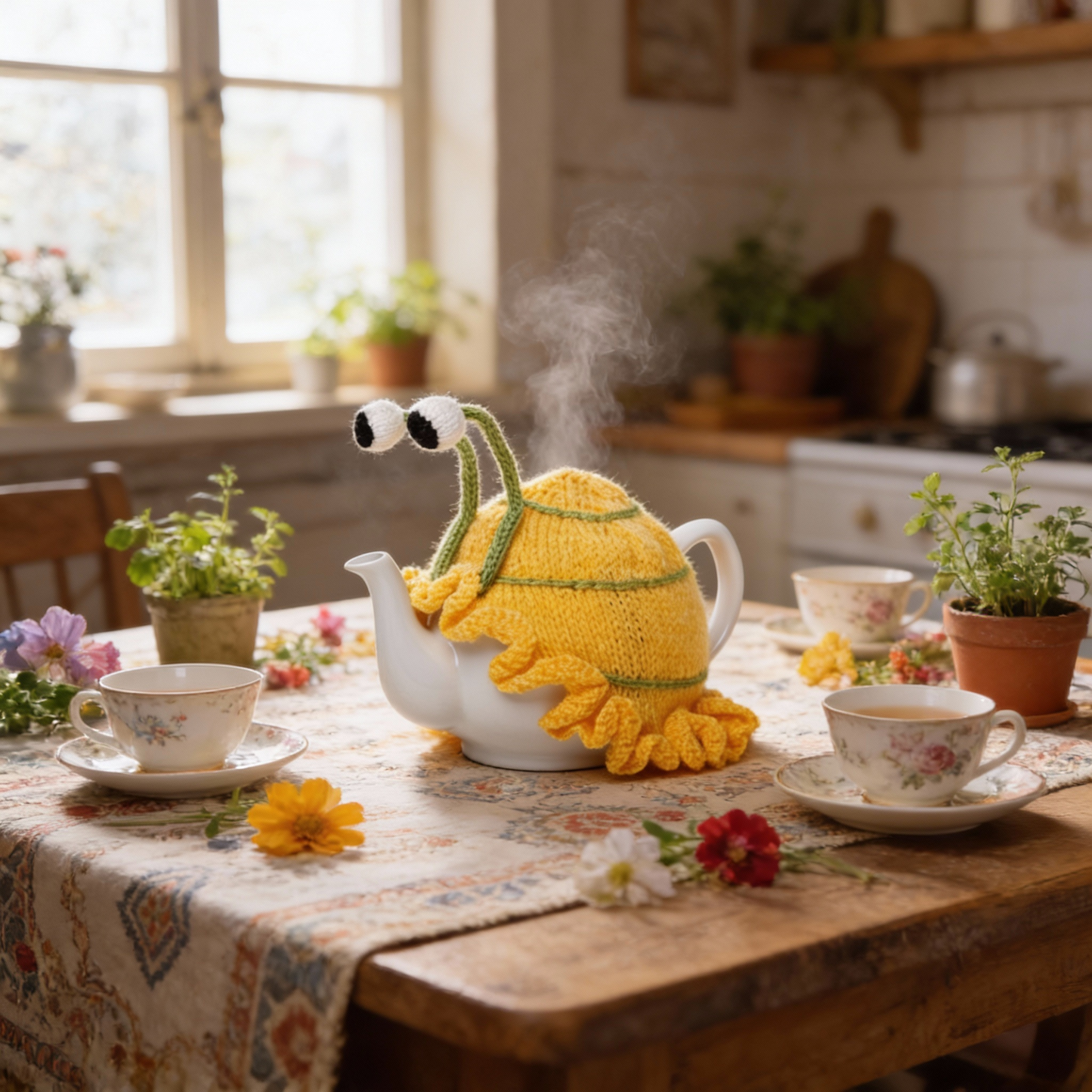Sebastian The Snail - Yellow tea cosy