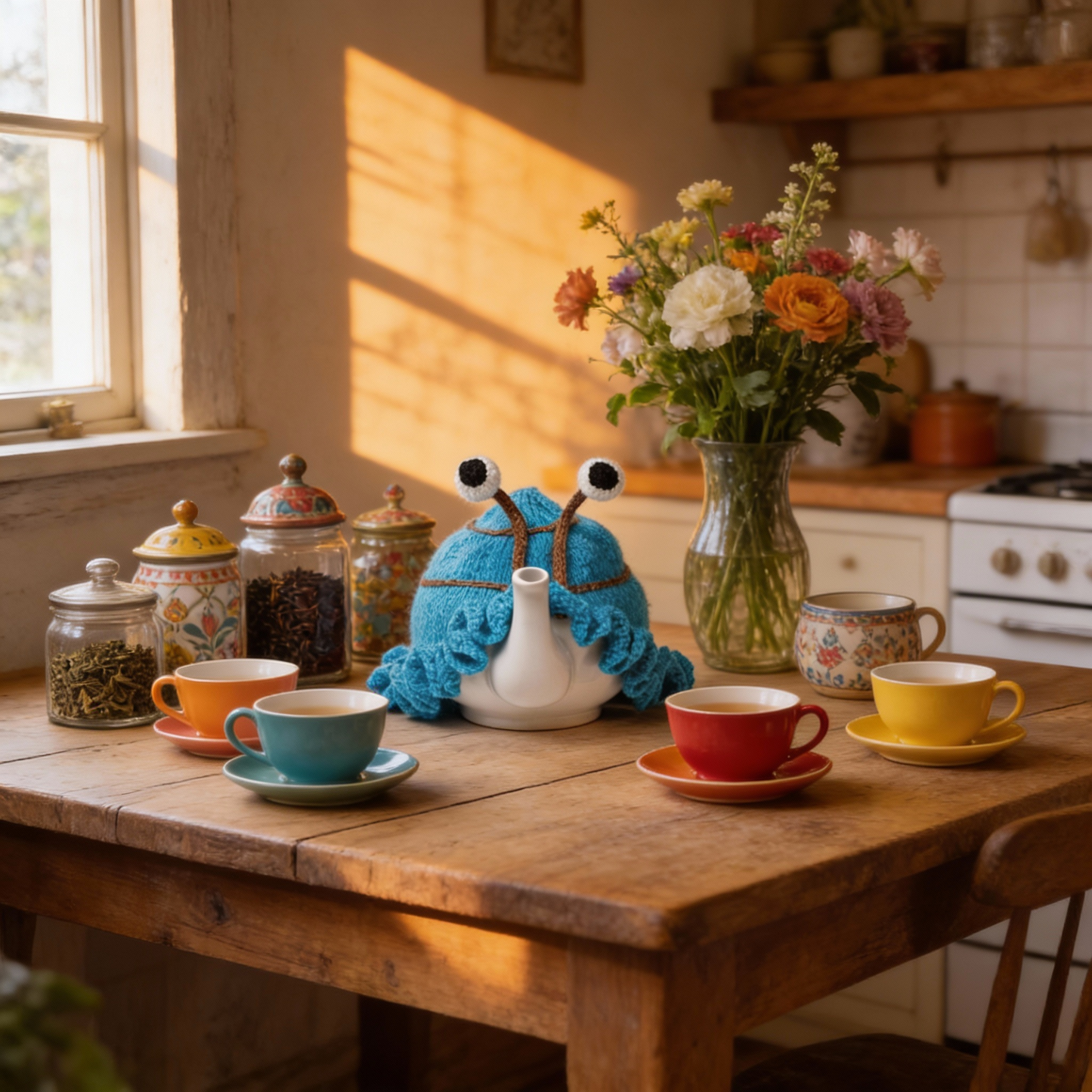 Sebastian The Snail - Blue tea cosy