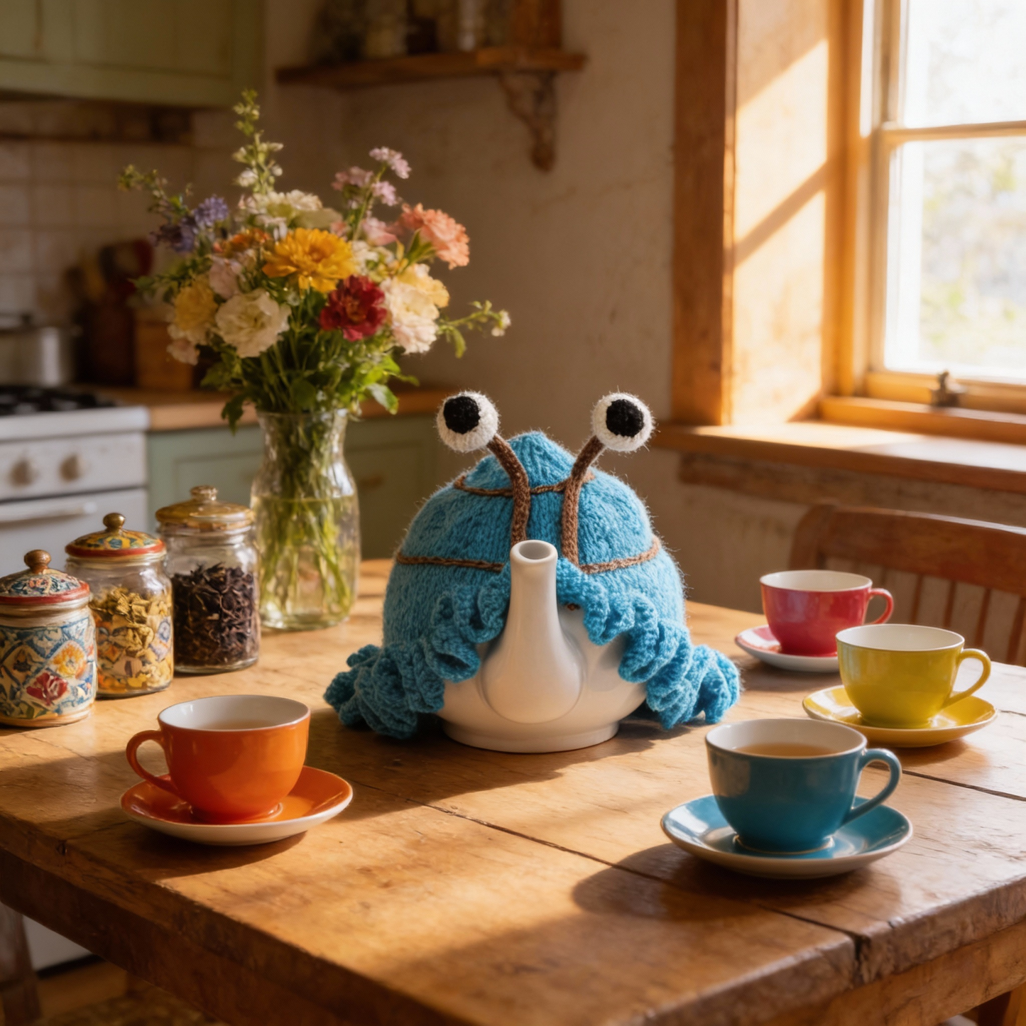 Sebastian The Snail - Blue tea cosy