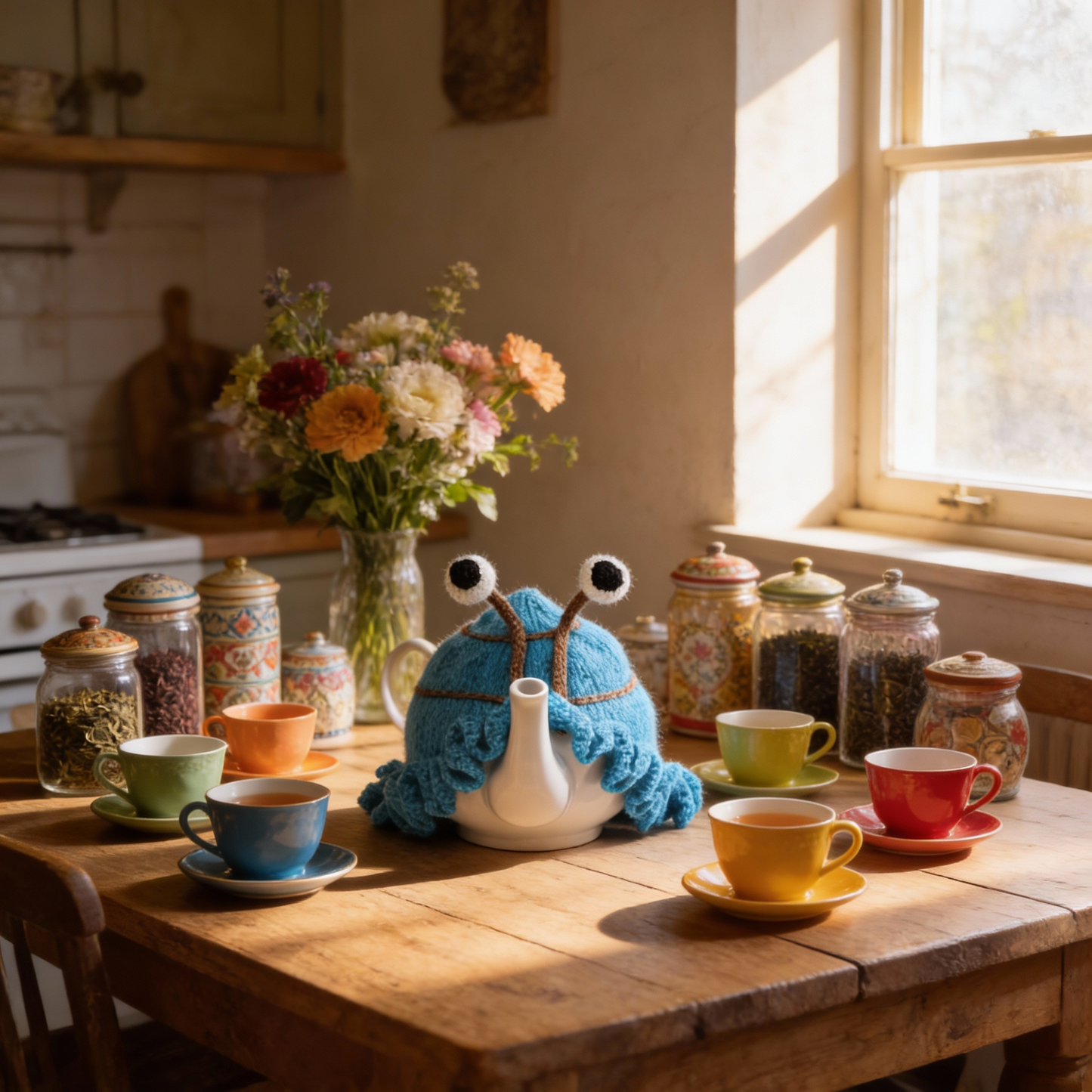 Sebastian The Snail - Blue tea cosy