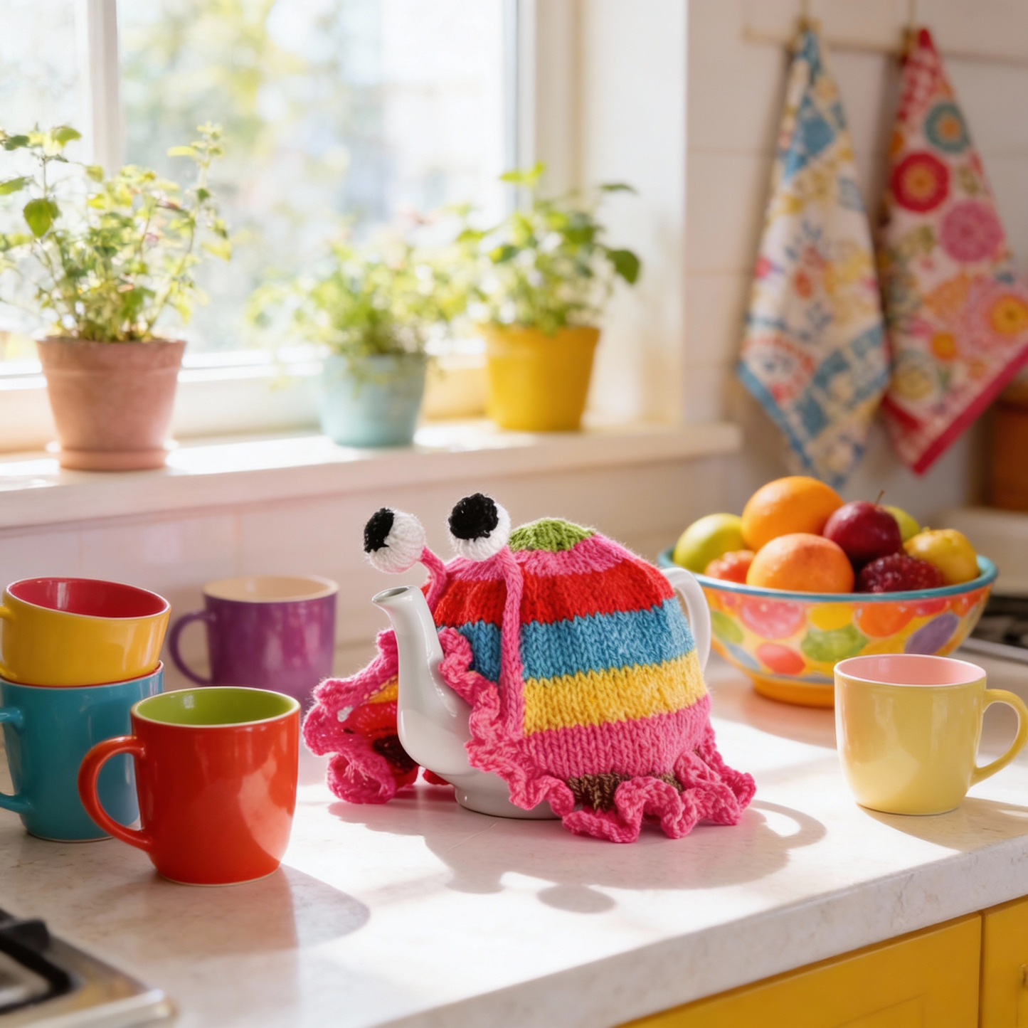 Sebastian The Snail - Pink stripy