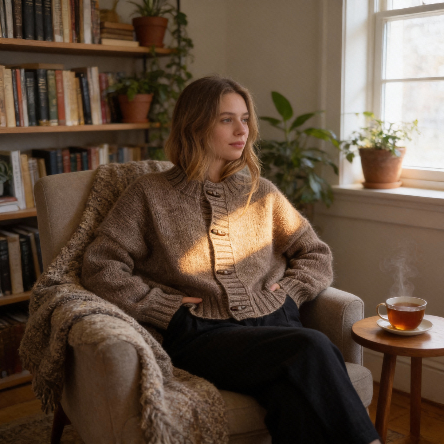 Hand Knitted Manchelopi Cardigan