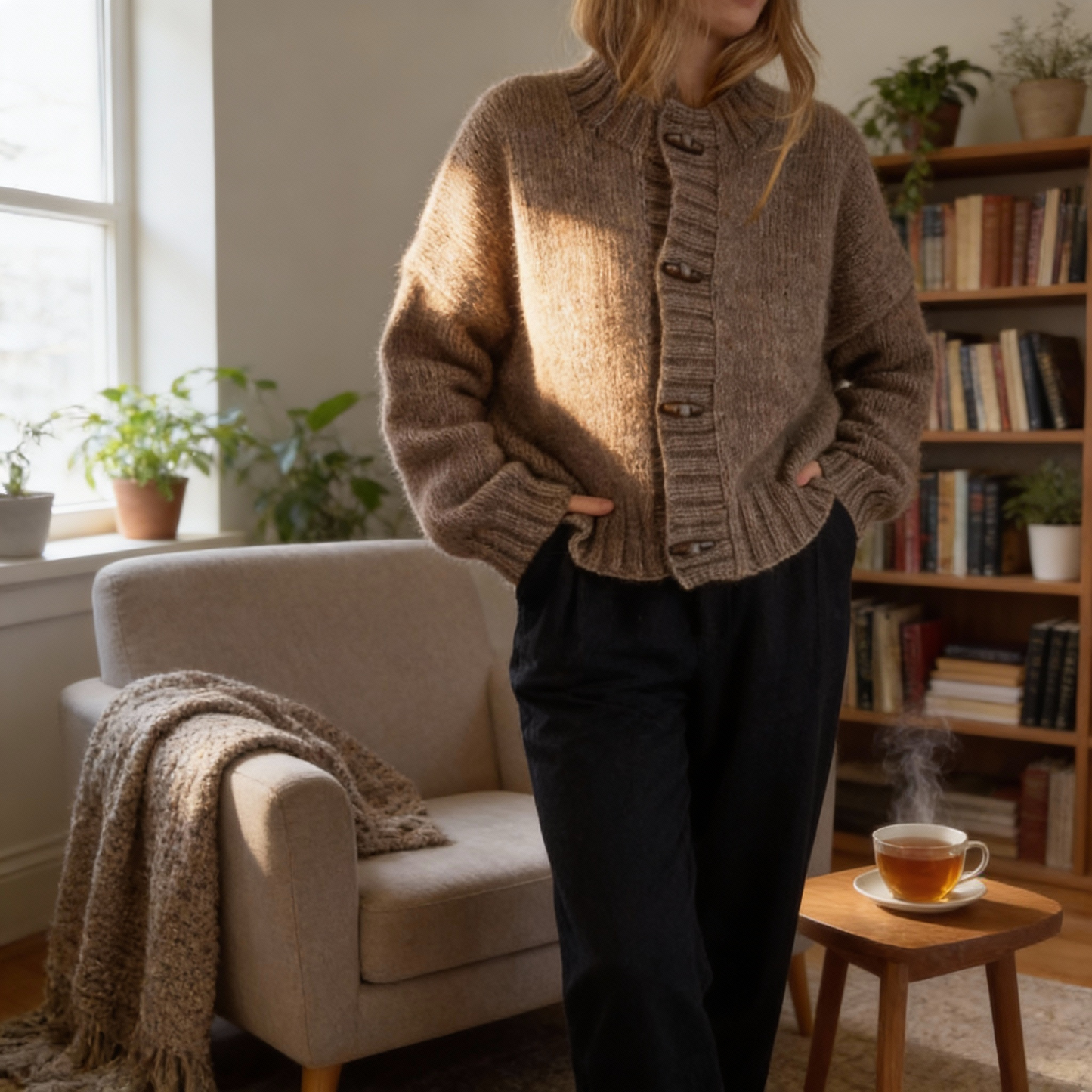 Hand Knitted Manchelopi Cardigan