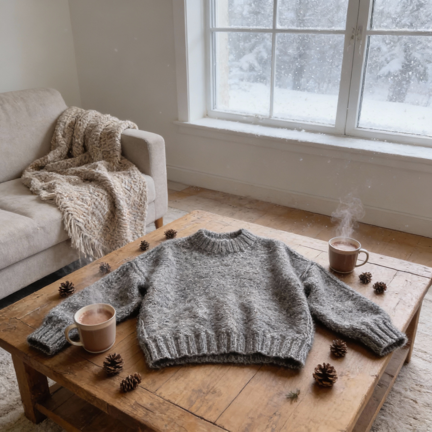 Alpaca Silk hand knitted sweater