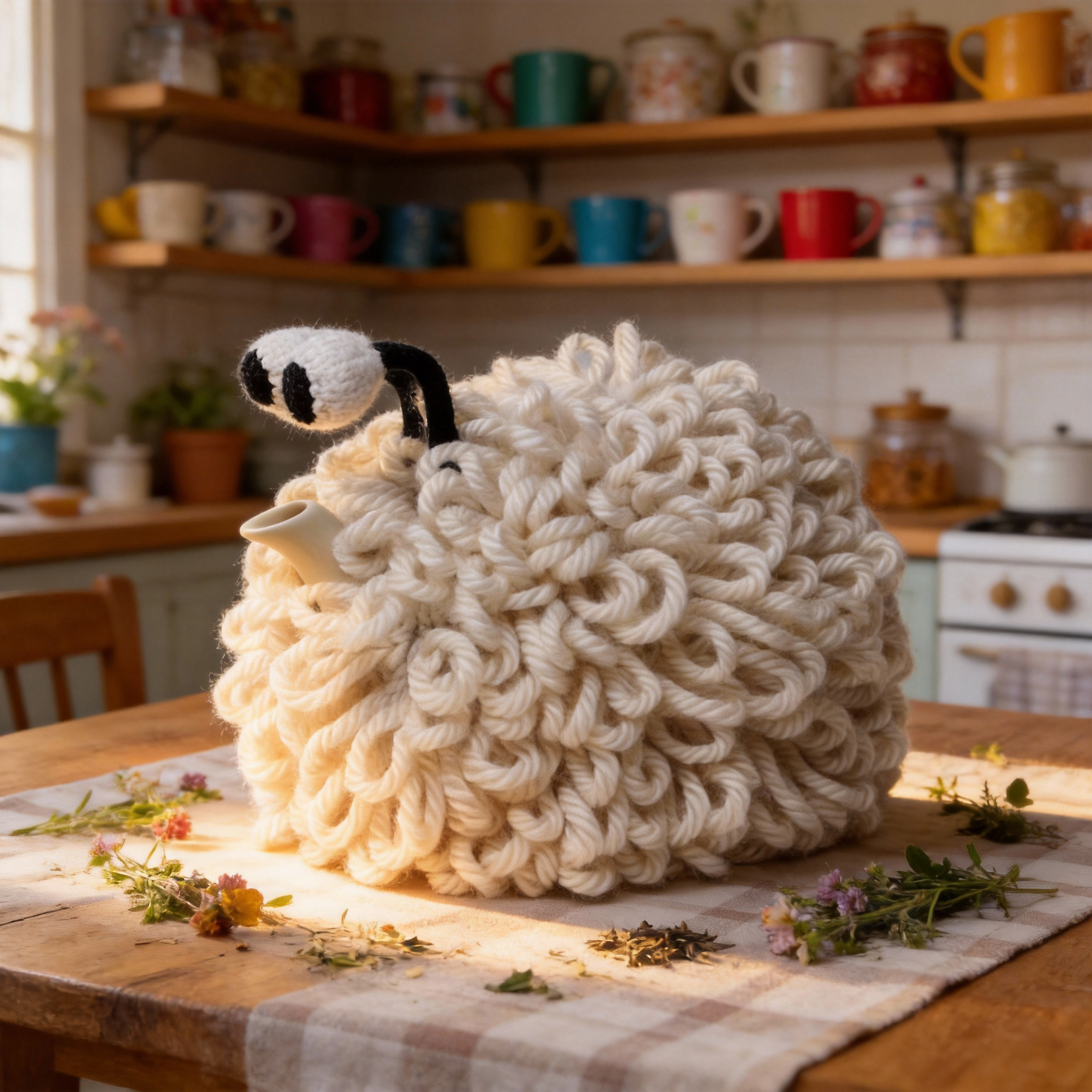 Dolly the Sheep tea cosy - Keeping things warm and tidy!