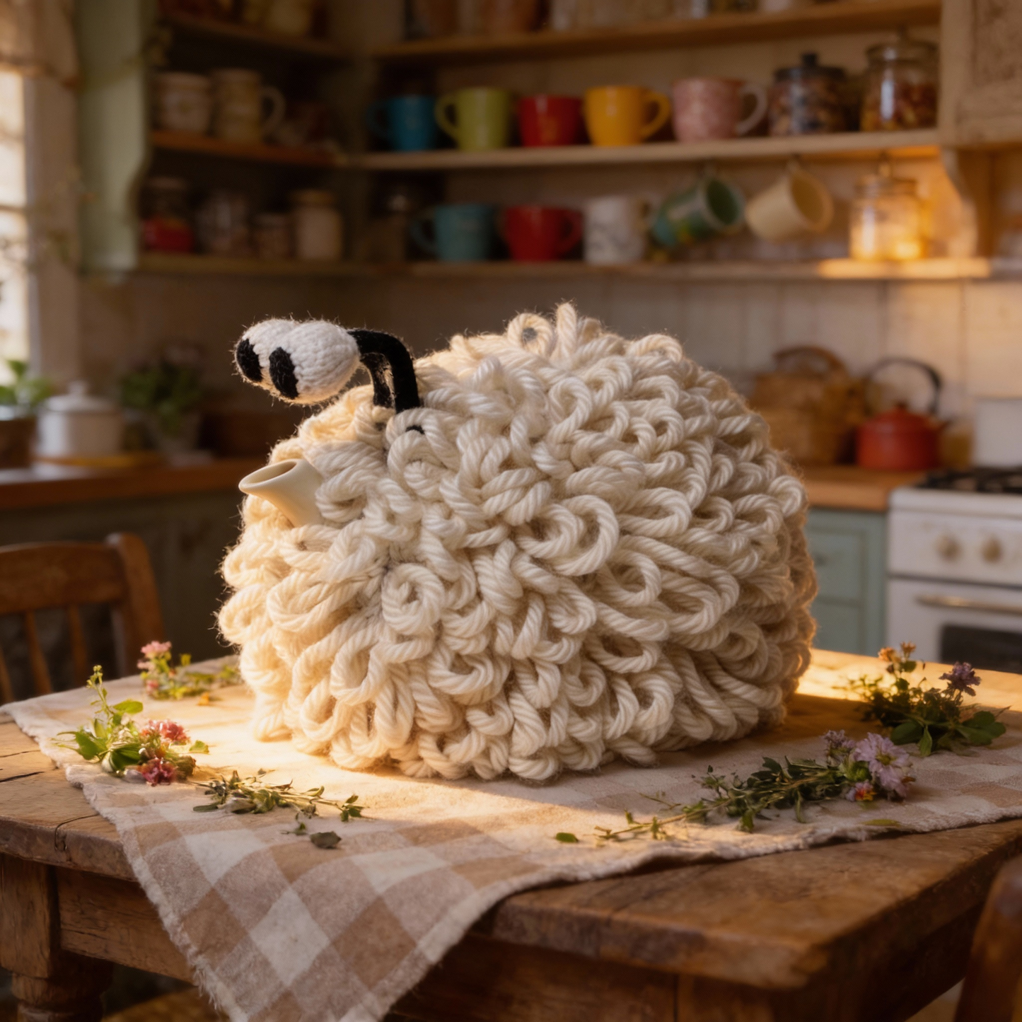 Dolly the Sheep tea cosy - Keeping things warm and tidy!
