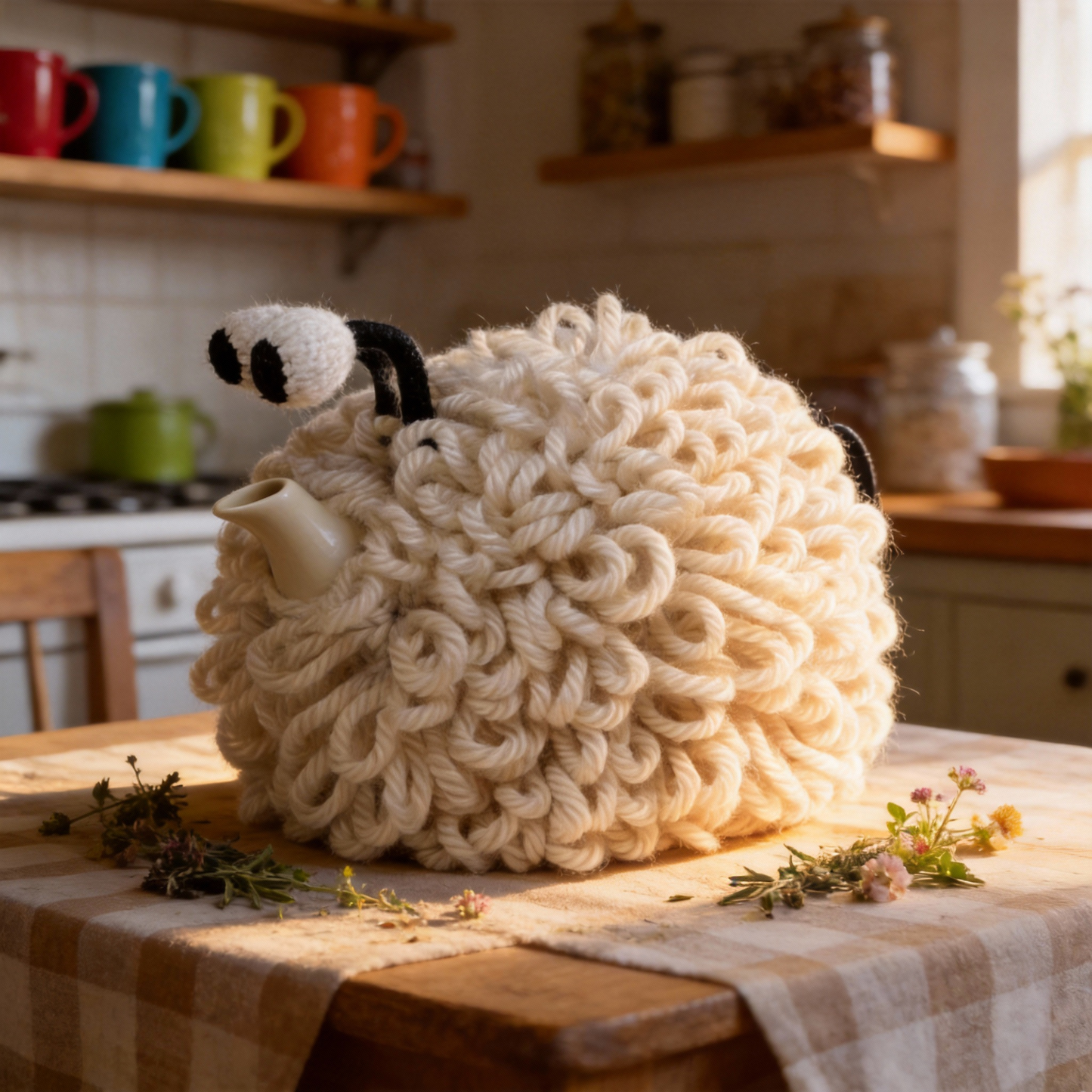 Dolly the Sheep tea cosy - Keeping things warm and tidy!