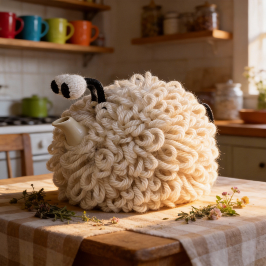 Dolly the Sheep tea cosy - Keeping things warm and tidy!