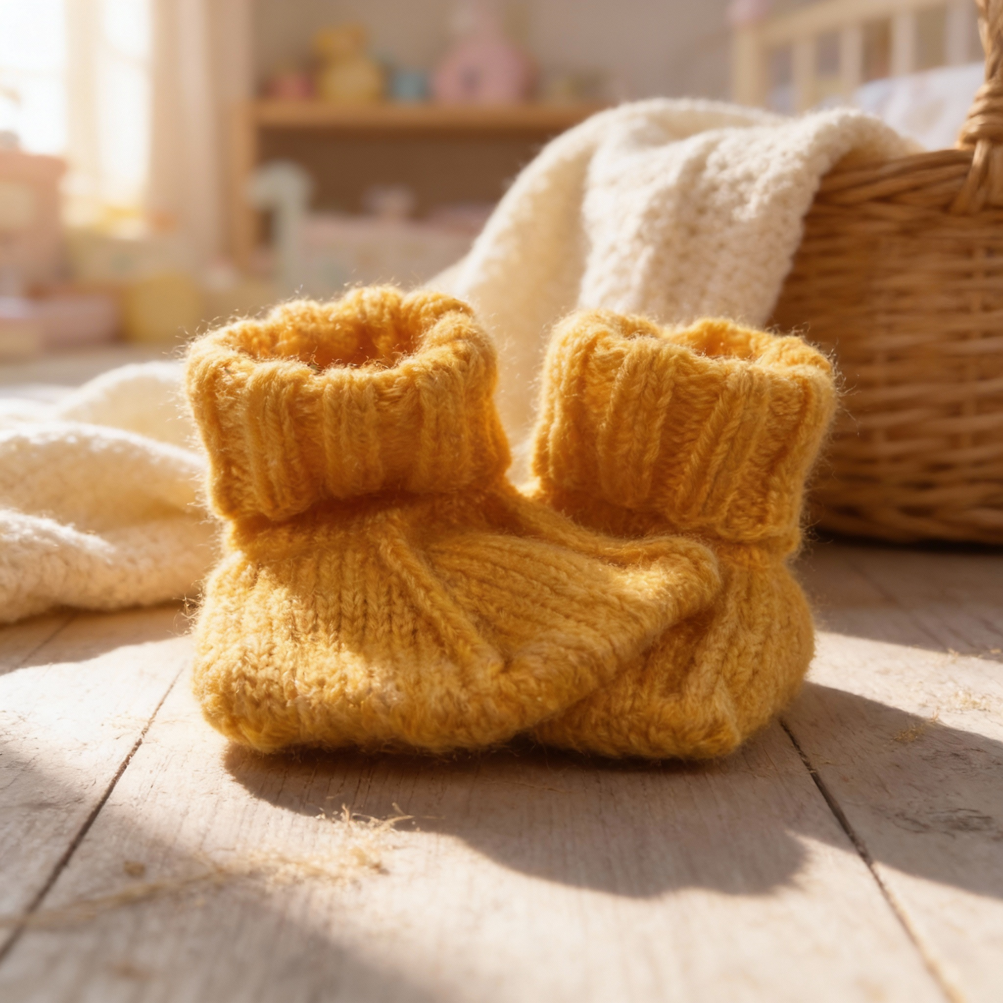 Hand-Knitted Duck Feet Booties - Adorable Baby Boots for Little Ducklings