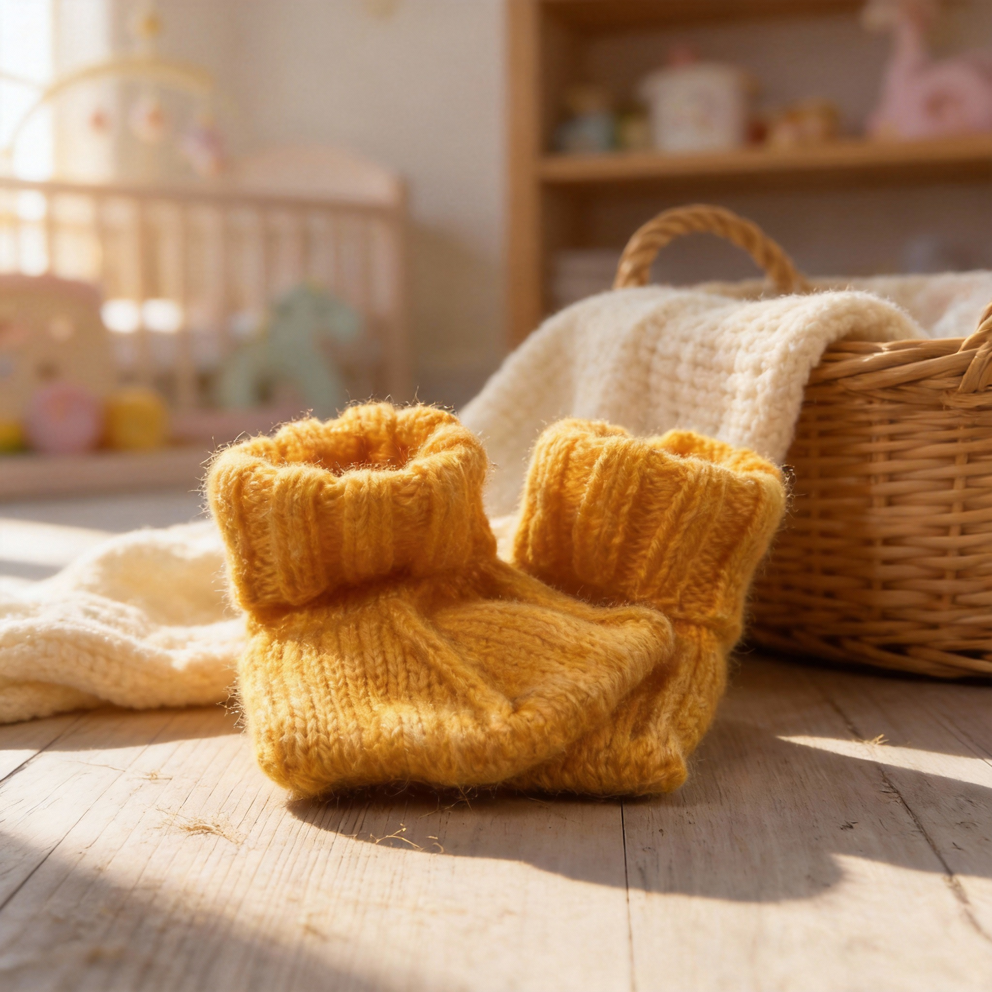 Hand-Knitted Duck Feet Booties - Adorable Baby Boots for Little Ducklings