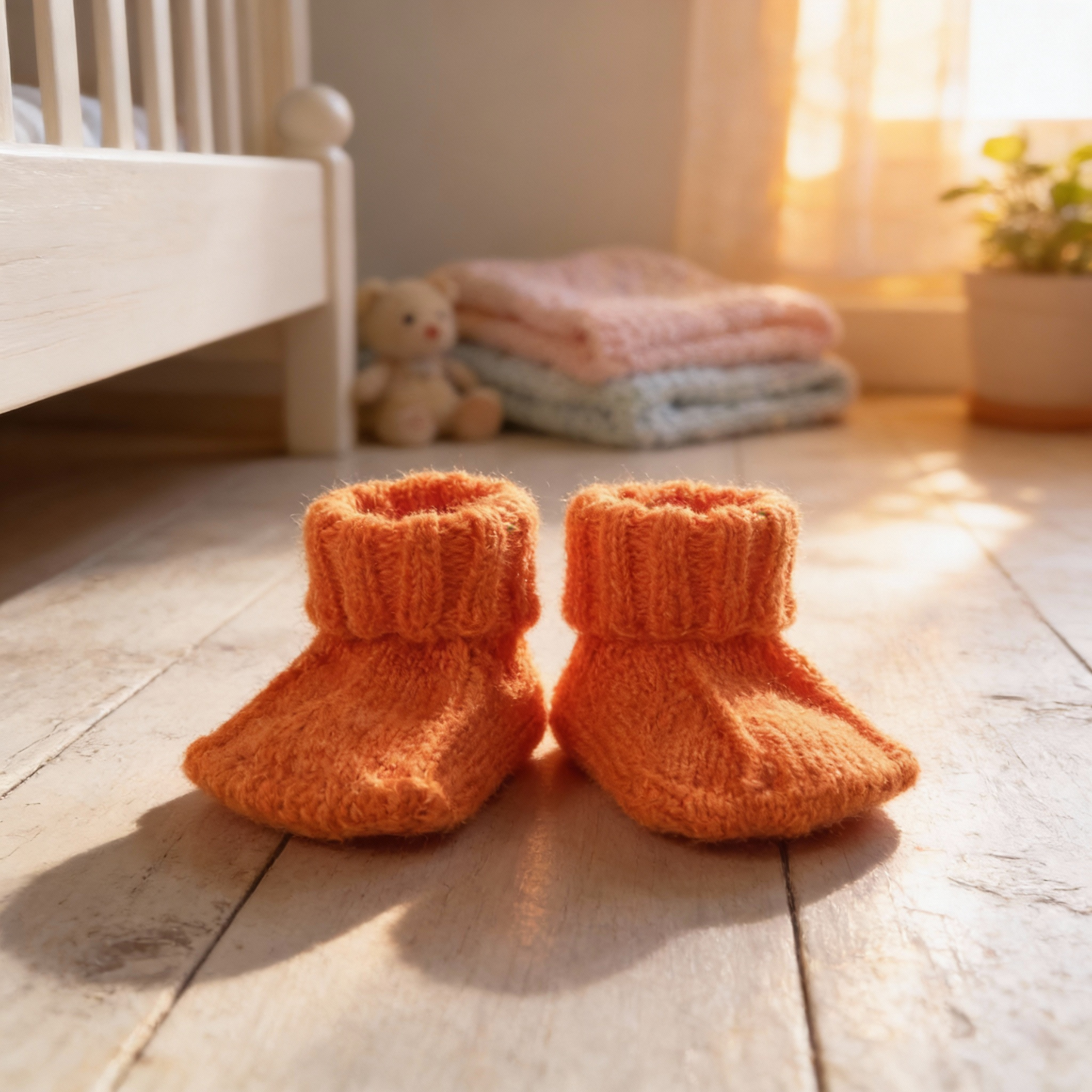 Hand-Knitted Duck Feet Booties - Adorable Baby Boots for Little Ducklings