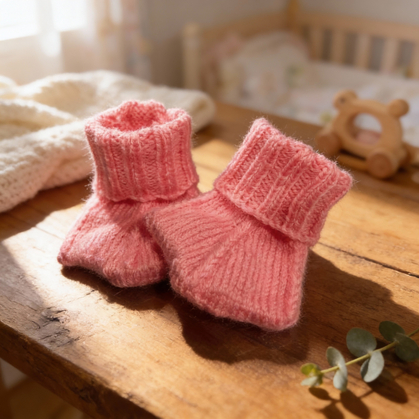 Hand-Knitted Duck Feet Booties - Adorable Baby Boots for Little Ducklings