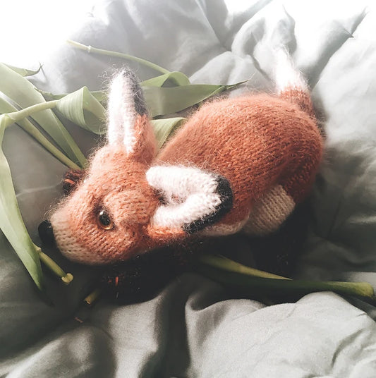 Fox Cub - Hand knitted in silk and mohair yarn
