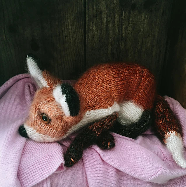 Fox Cub - Hand knitted in silk and mohair yarn