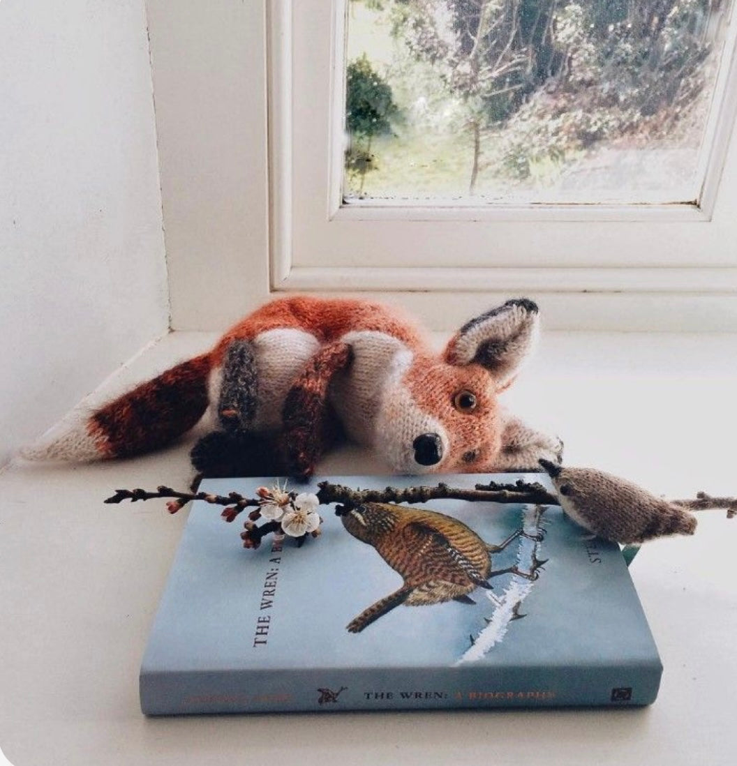 Fox Cub - Hand knitted in silk and mohair yarn
