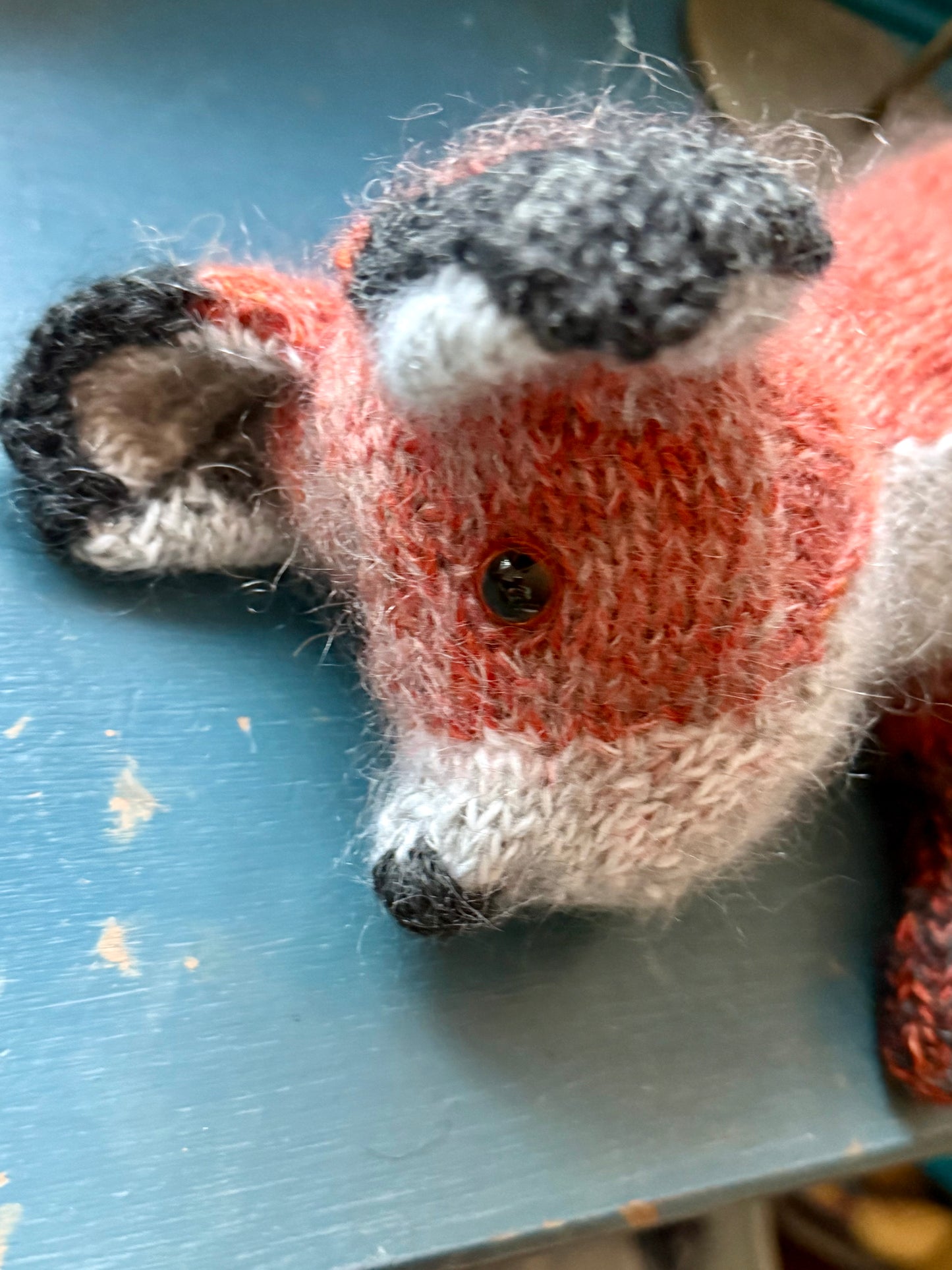 Fox Cub - Hand knitted in silk and mohair yarn