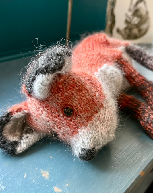 Fox Cub - Hand knitted in silk and mohair yarn