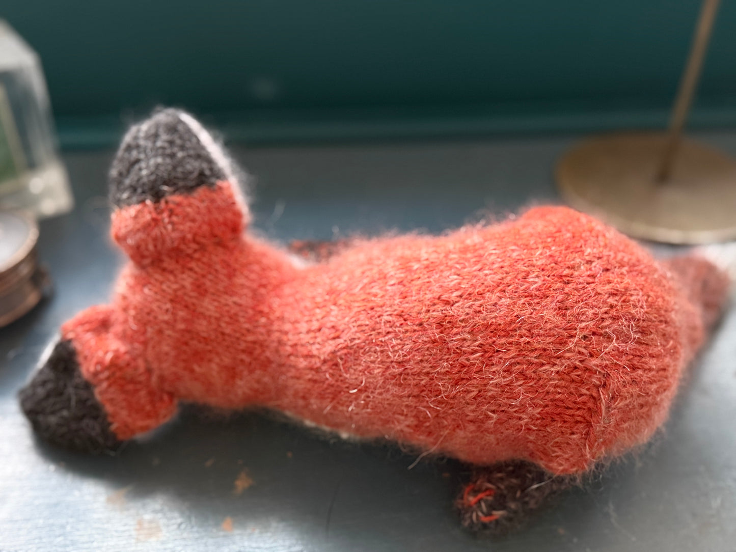 Fox Cub - Hand knitted in silk and mohair yarn