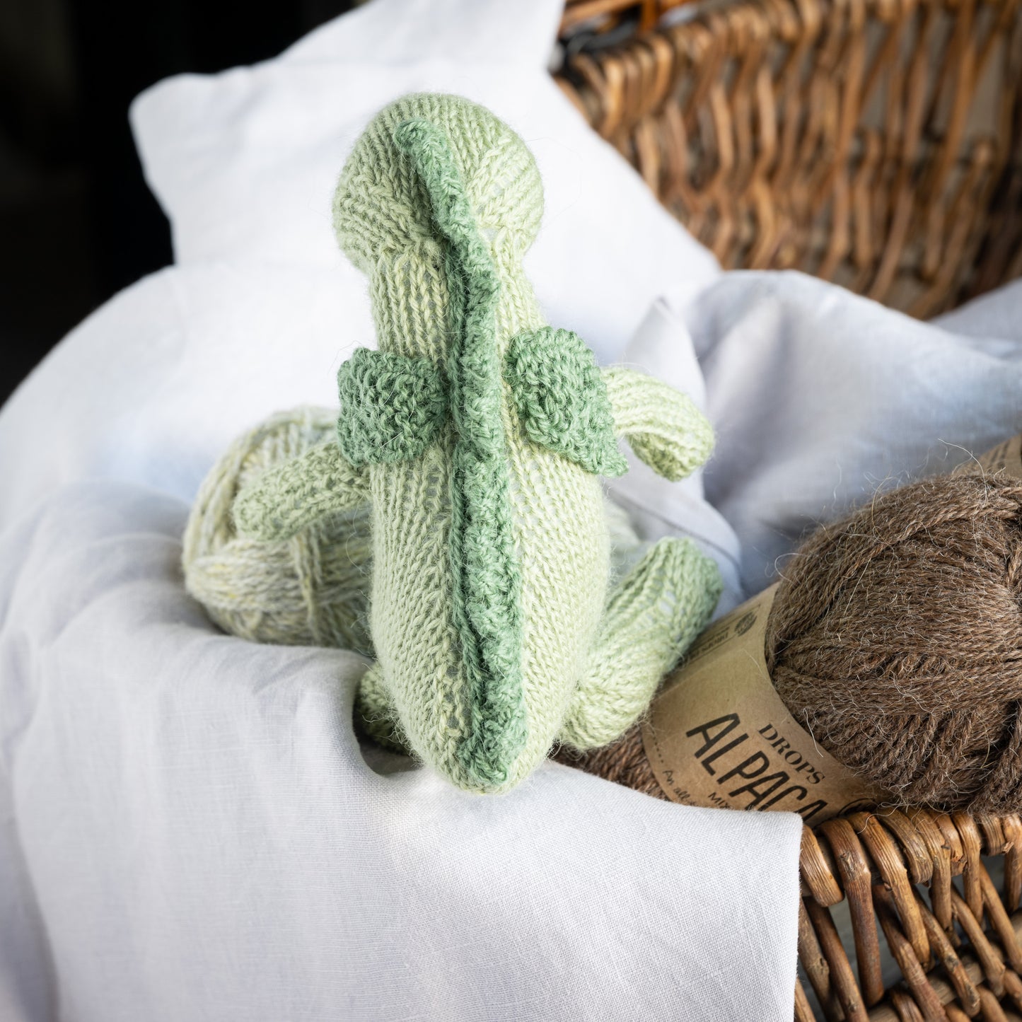 Hand-Knitted Alpaca Yarn Dragon Plush - Meet Puff, the Cutest Dragon You'll Ever See.