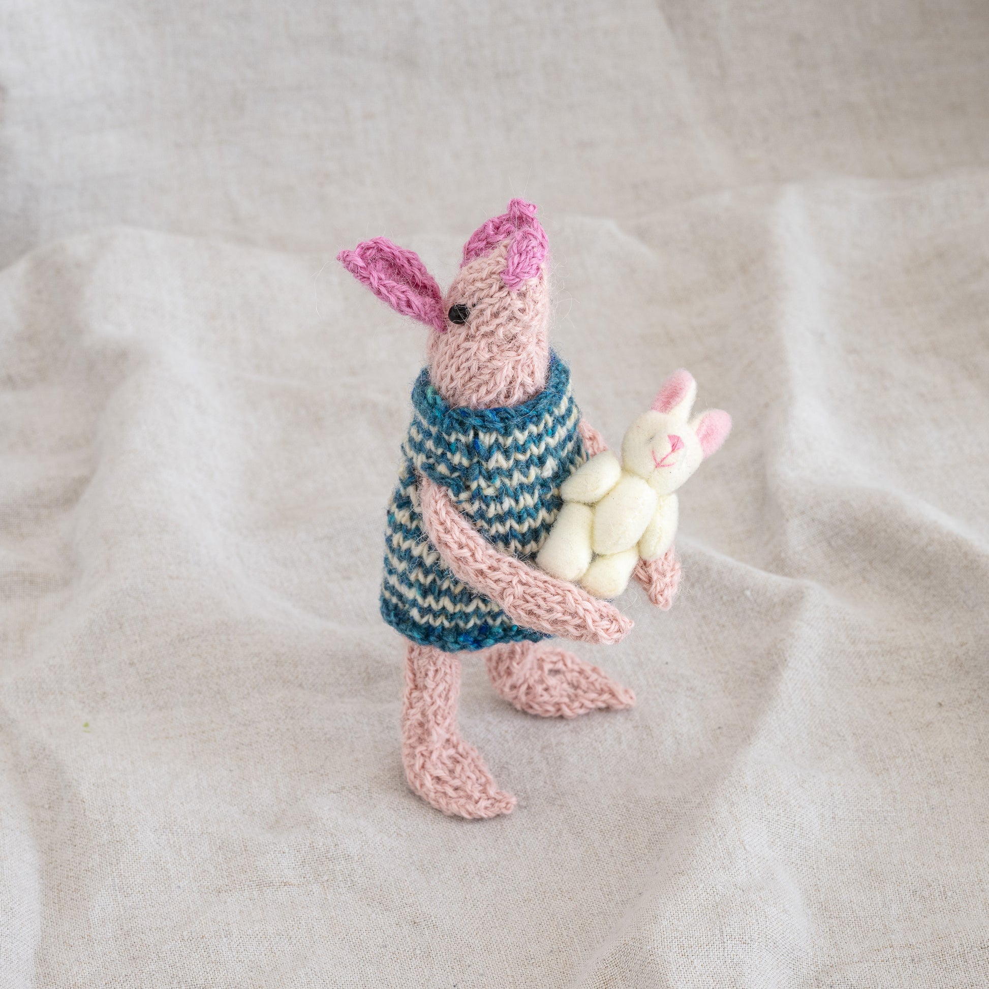 Ruperts House Adorable Hand-Knitted Piglet doll