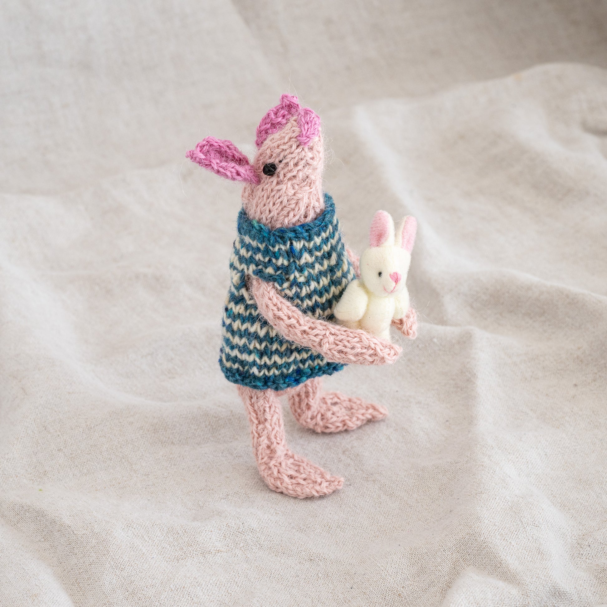 Ruperts House Adorable Hand-Knitted Piglet doll