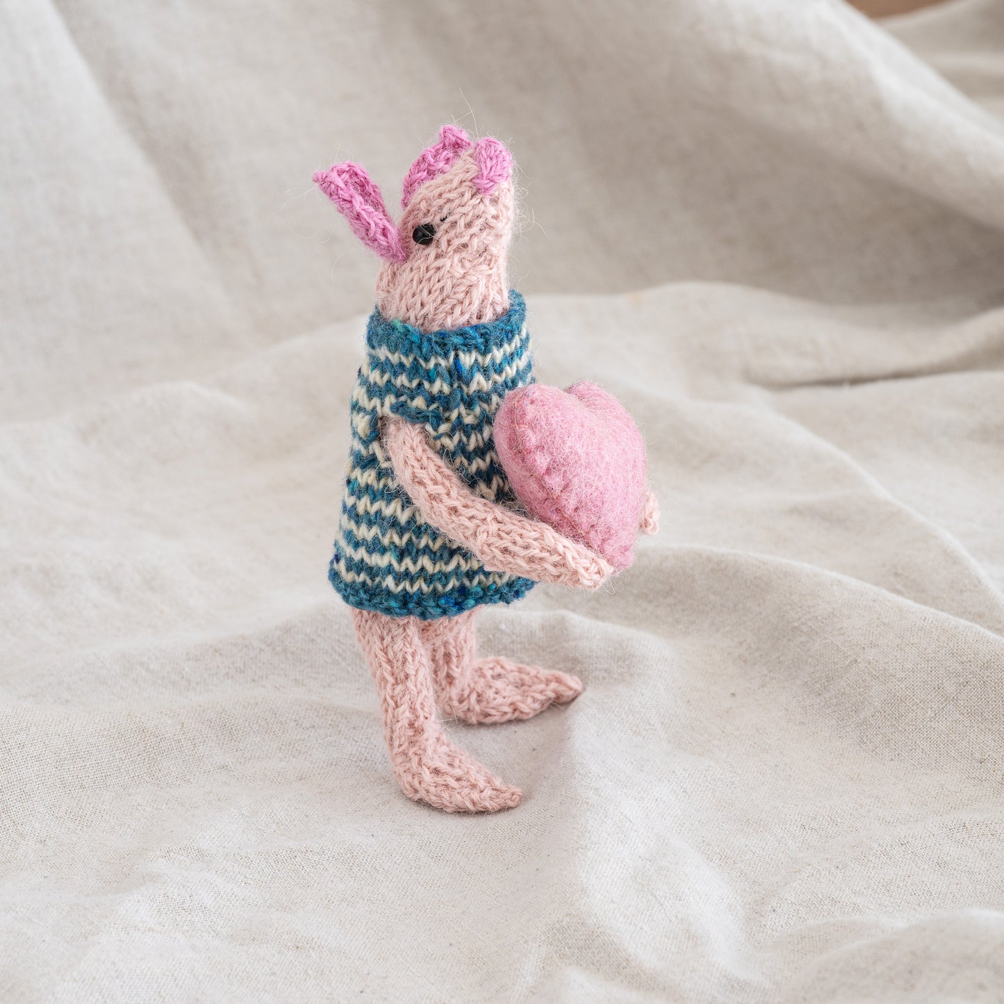 Ruperts House Adorable Hand-Knitted Piglet doll