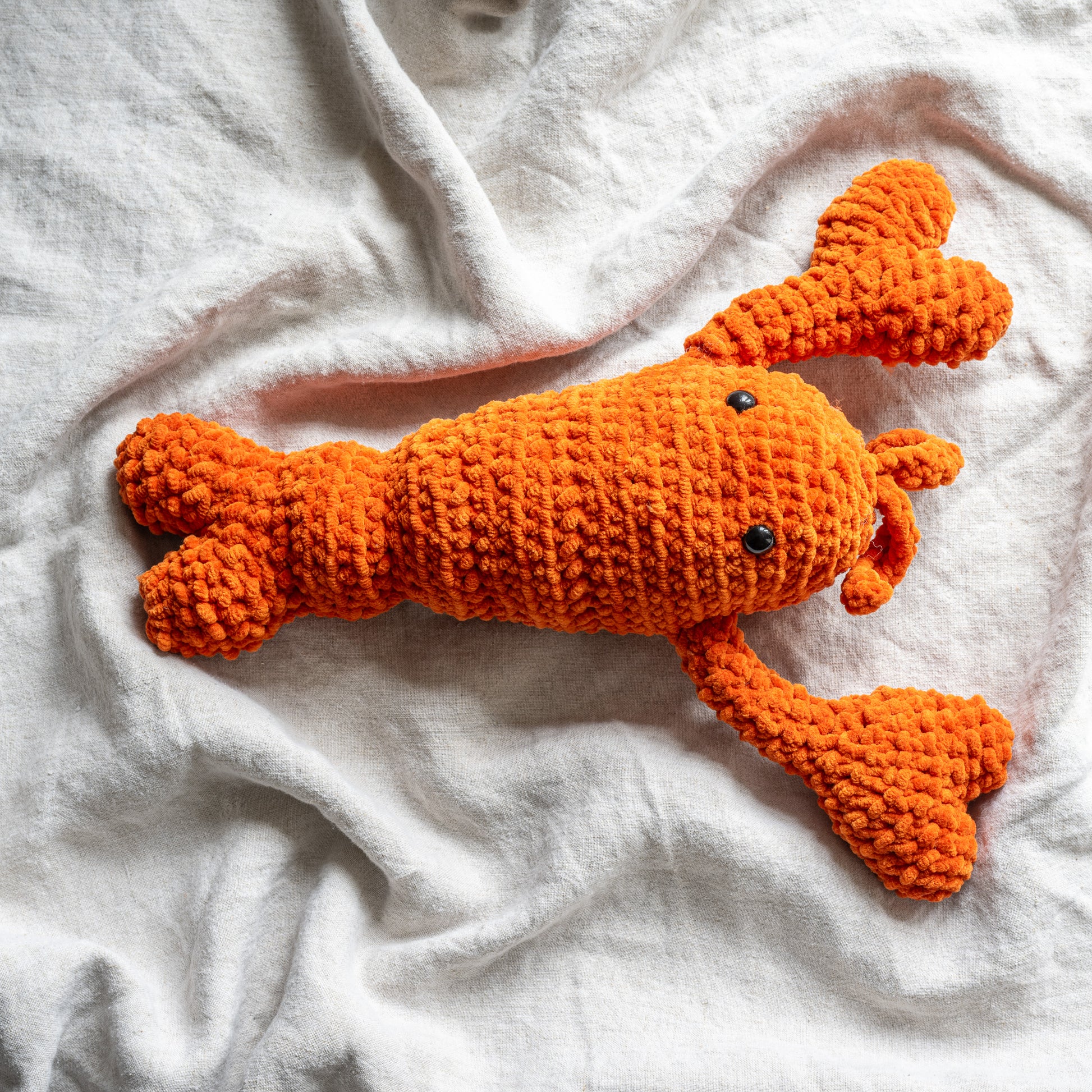 Ruperts House chenille crochet lobster